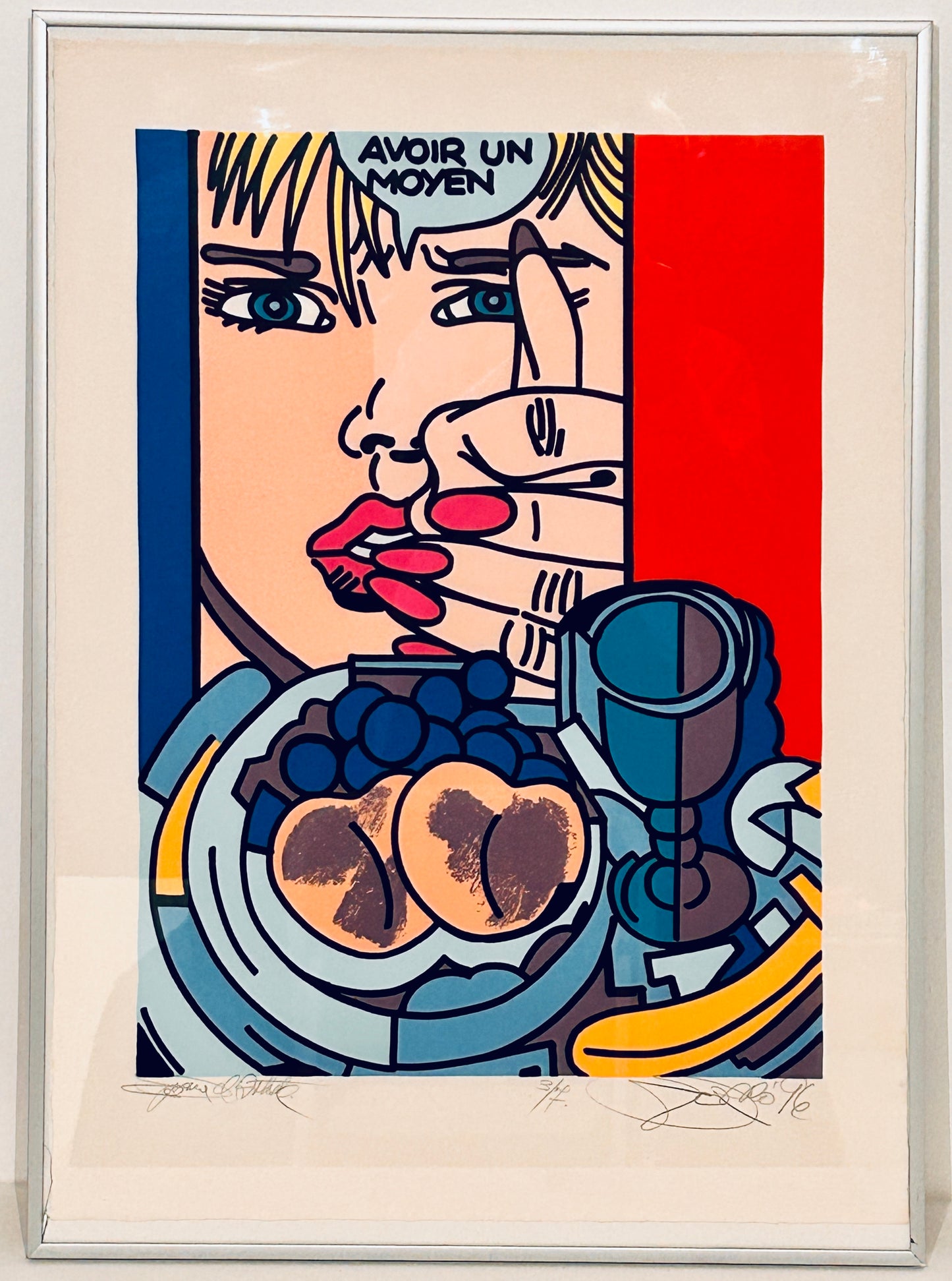 Sérigraphie ERRO, Avoir un moyen, 1996