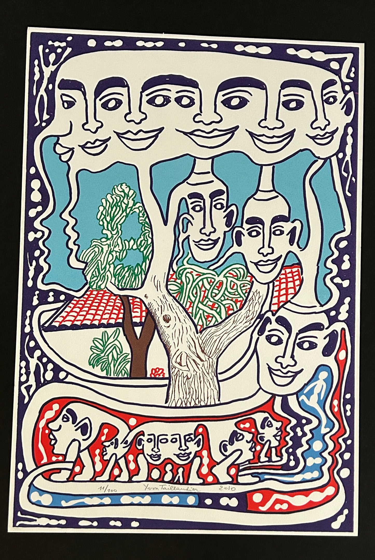 Lithographie, Arbre, Yvon Taillandier, 2010