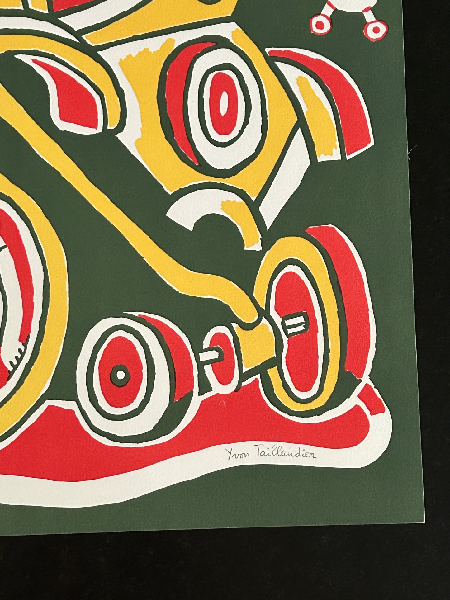 Sérigraphie Yvon Taillandier, tracteur vert, 2000s