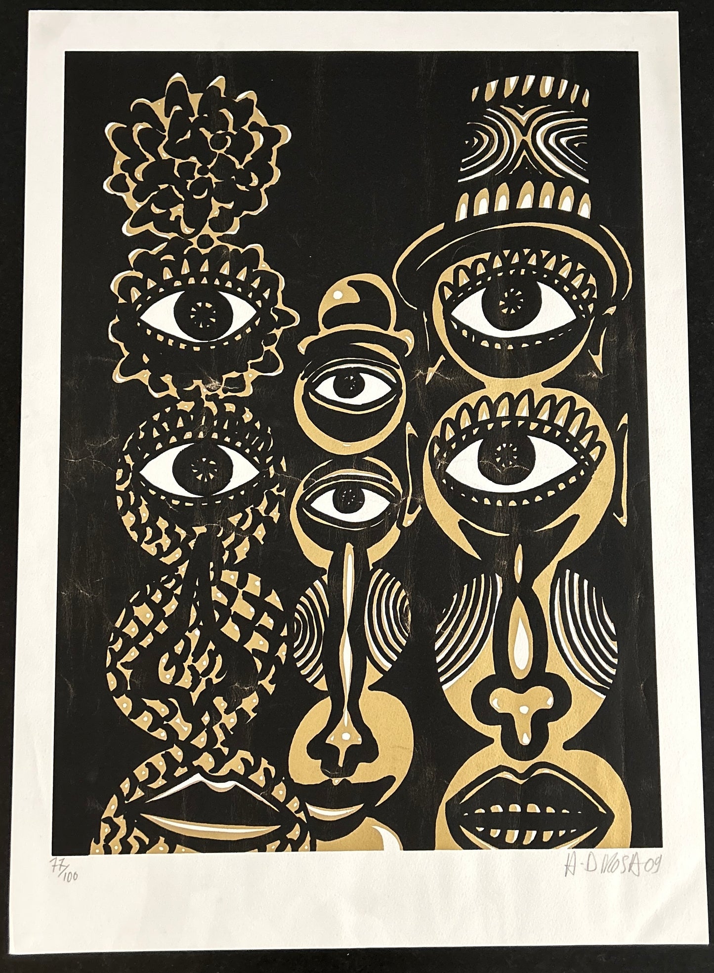 Sérigraphie, Les 3 Guerriers du Noun, Hervé di Rosa, 2000s