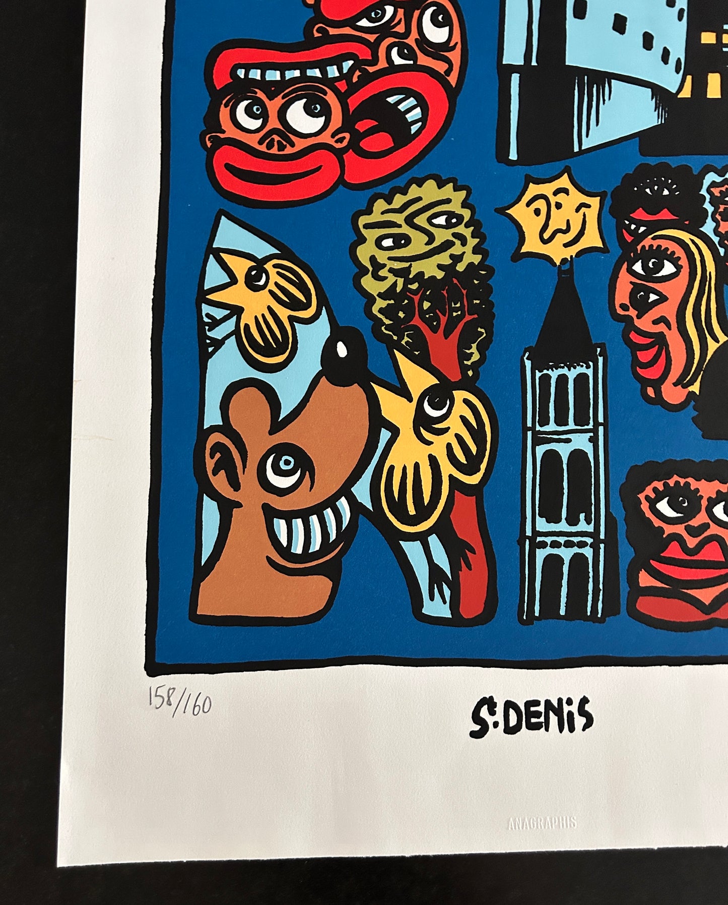 Lithographie "Saint Denis", Hervé di Rosa, 90s