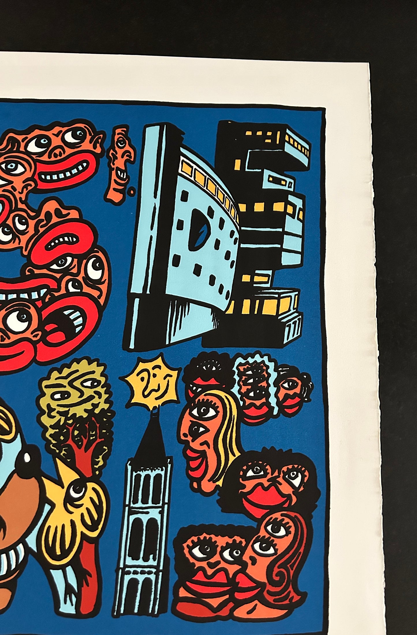 Lithographie "Saint Denis", Hervé di Rosa, 90s