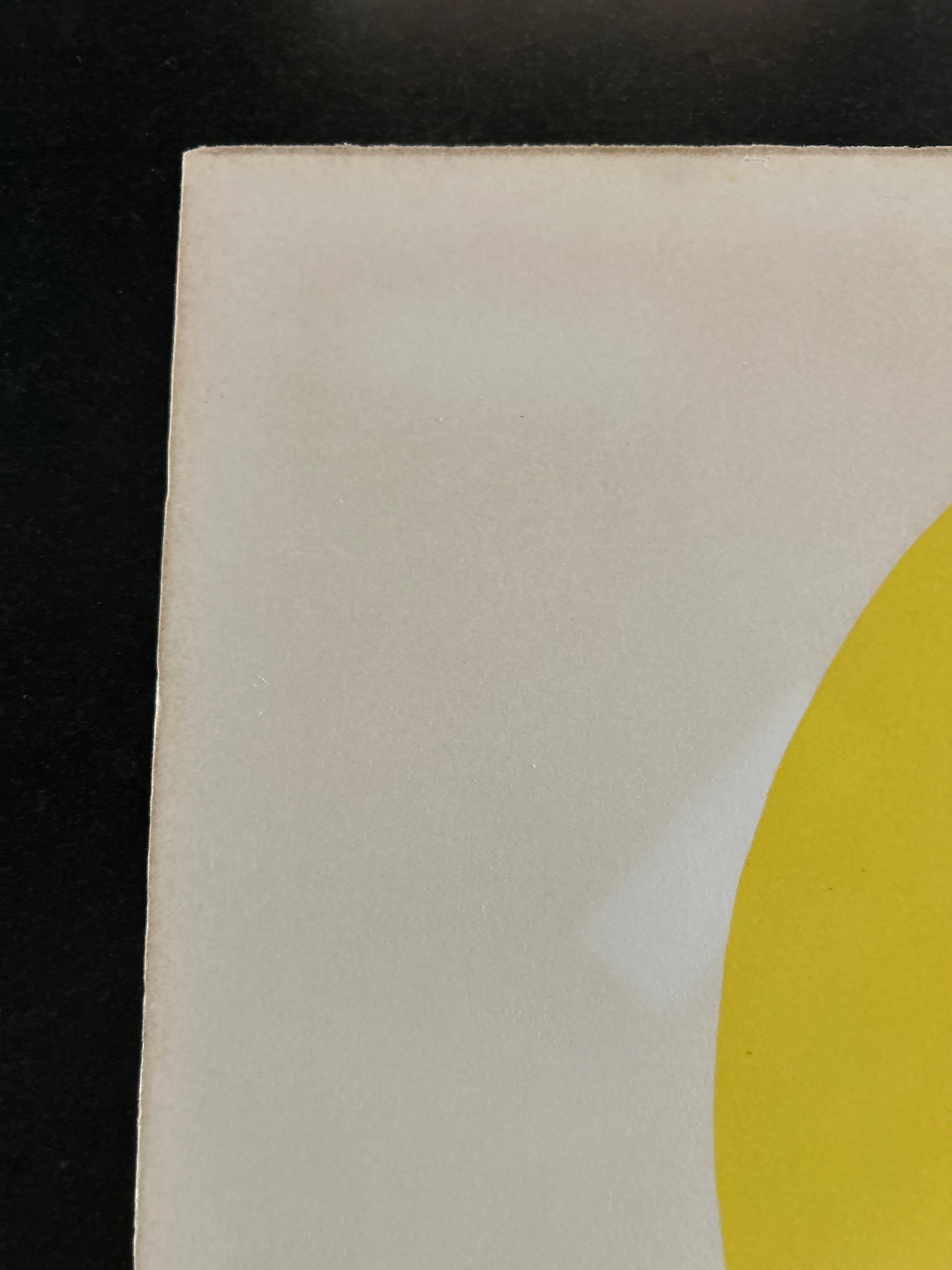 Lithographie Gilioli, rond jaune, Composition, 70s