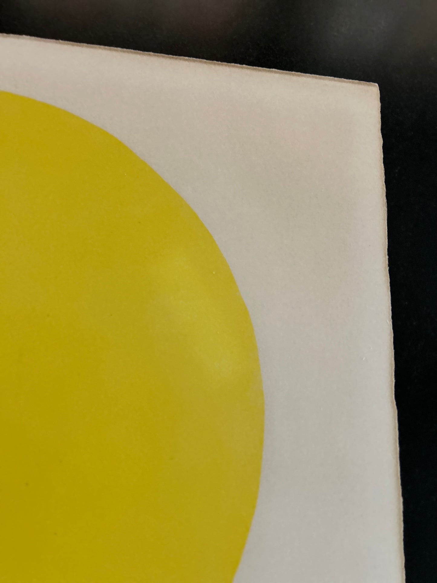 Lithographie Gilioli, rond jaune, Composition, 70s