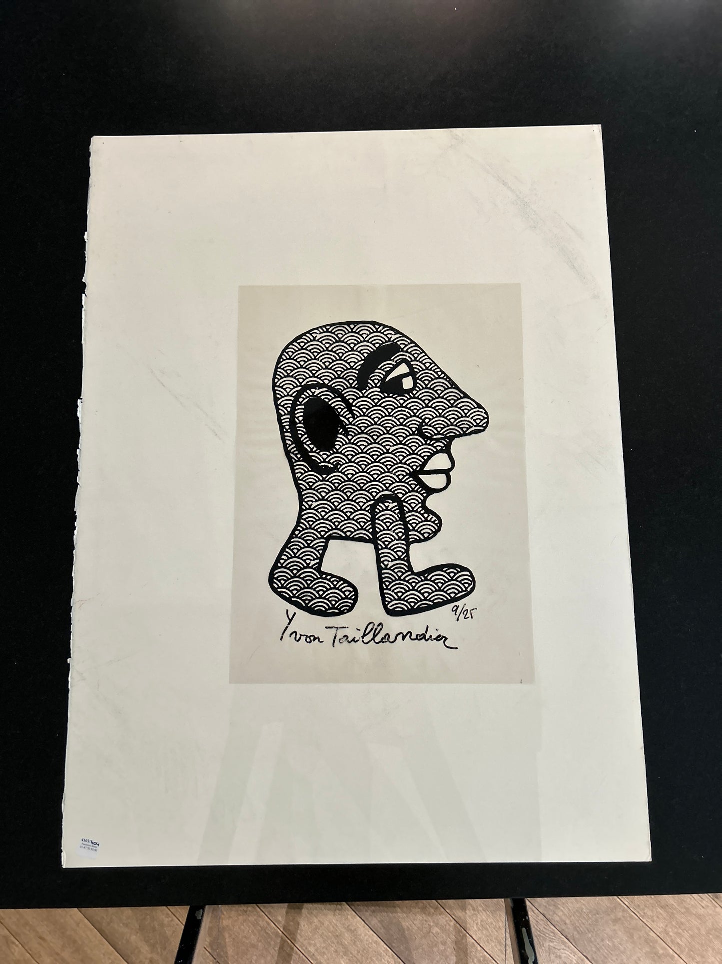 Lithographie calque Yvon Taillandier, Capitipéde, 70s