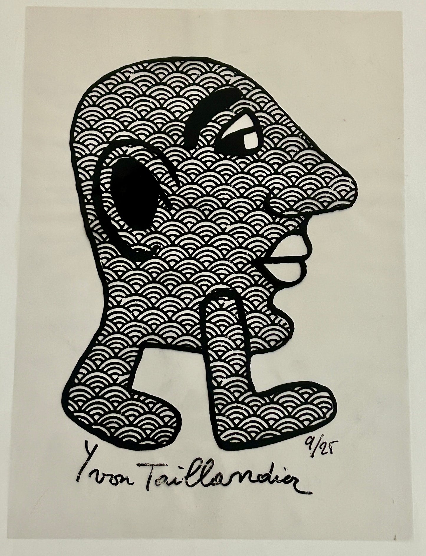 Lithographie calque Yvon Taillandier, Capitipéde, 70s
