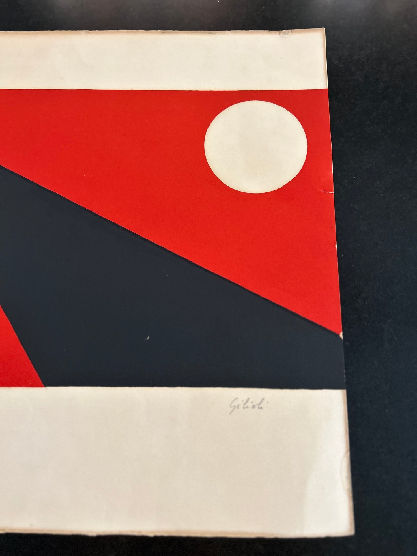 Lithographie, Composition géométrique, Emile Gilioli, 70s
