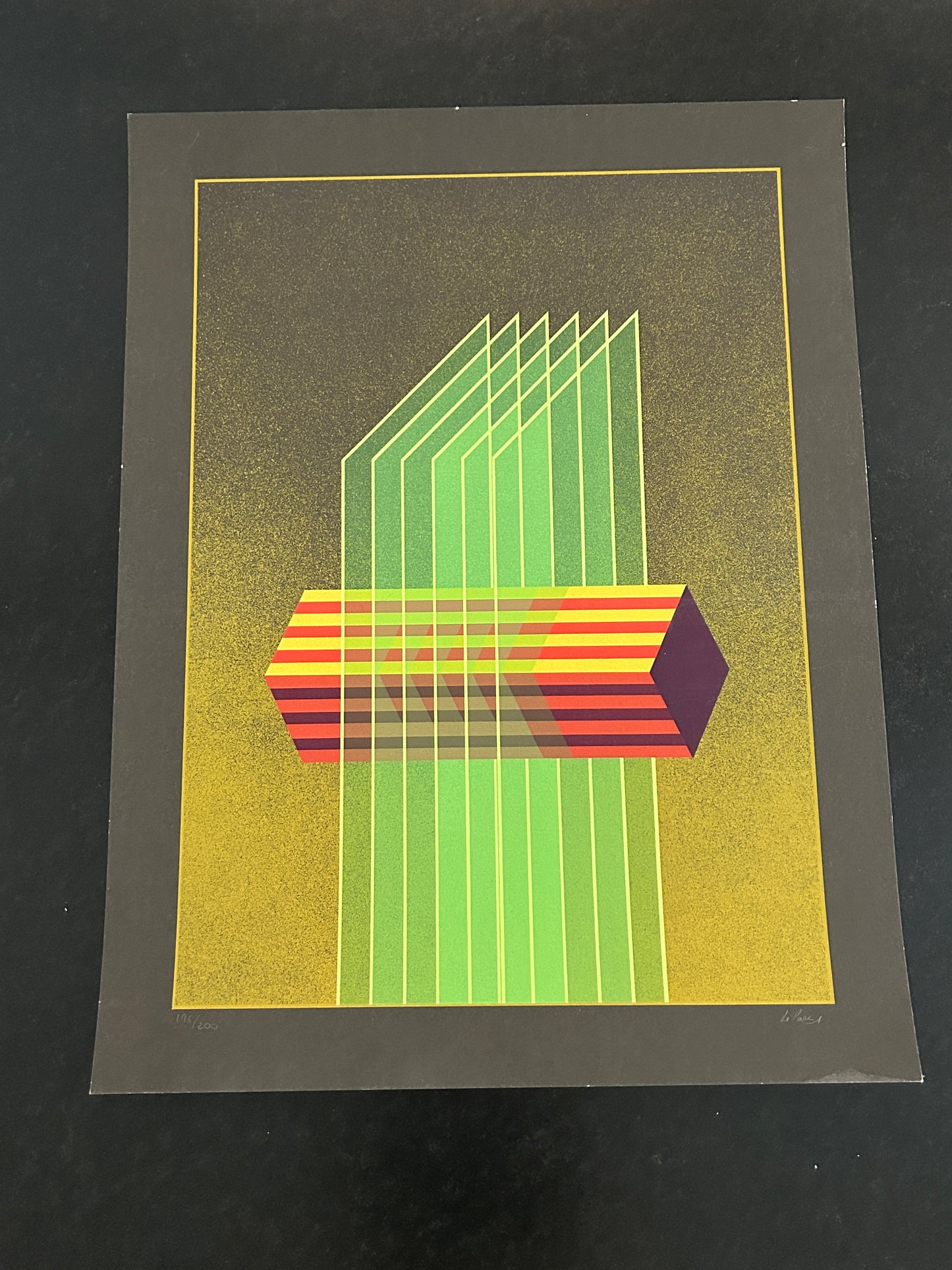 Sérigraphie , Composition transversale , Julio le Parc, 80s