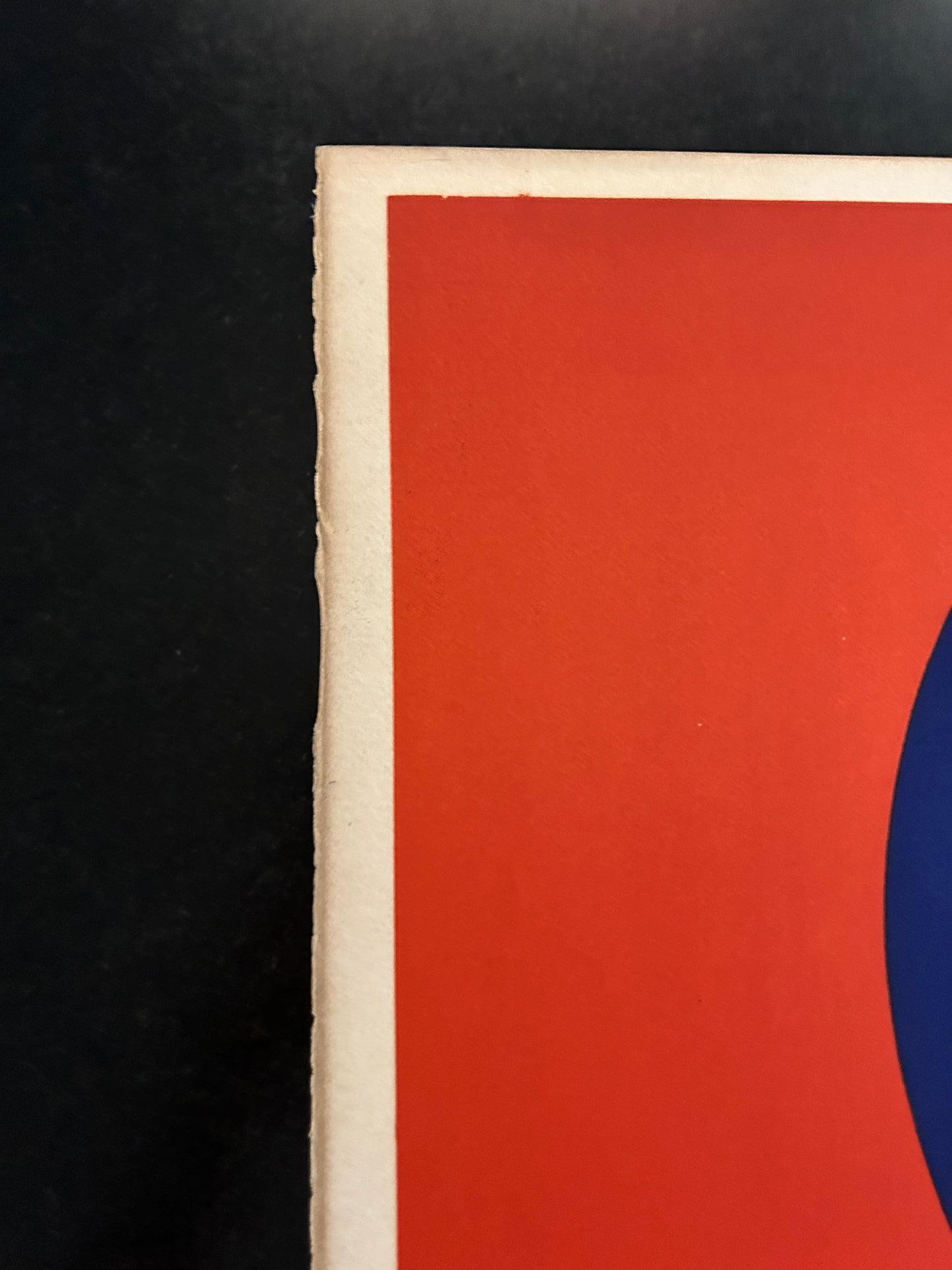Lithographie GILIOLI, "Composition" rond bleu, 70s