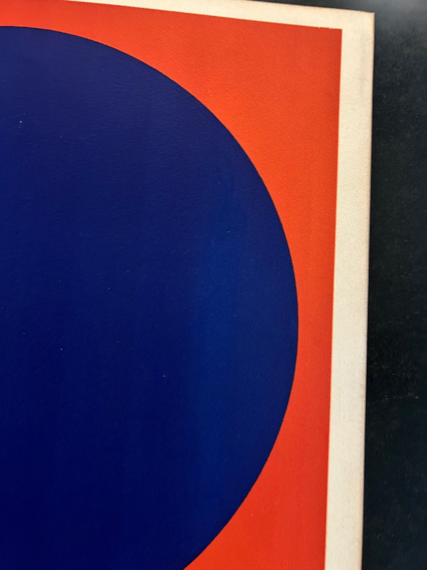 Lithographie GILIOLI, "Composition" rond bleu, 70s