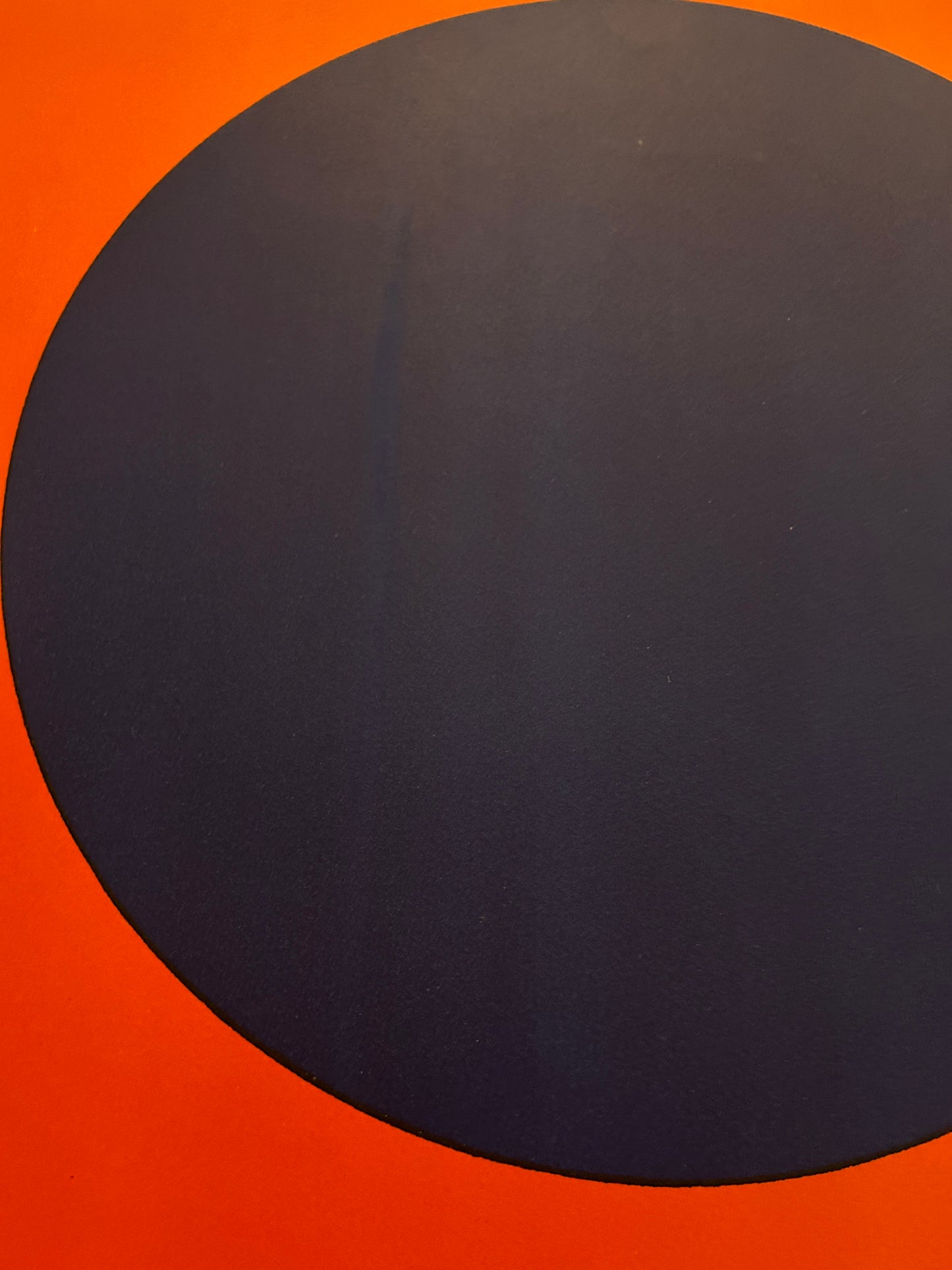 Lithographie GILIOLI, "Composition" rond bleu, 70s
