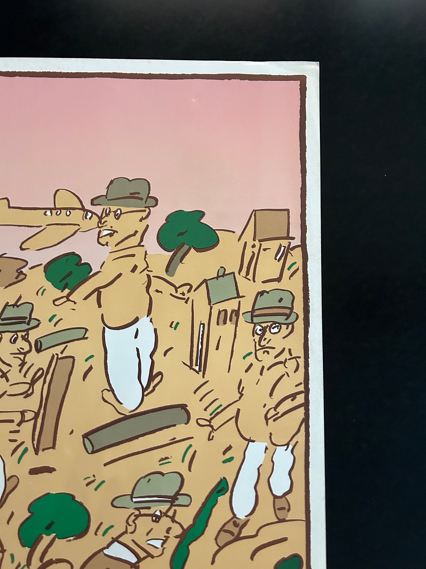 Lithographie, Hommes au Chapeau, Segui, 80s
