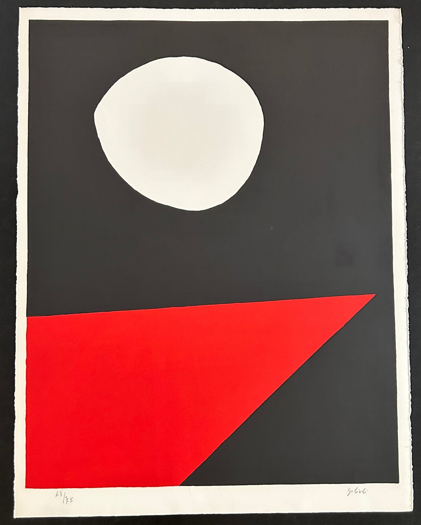 Lithographie GILIOLI, Composition géométrique, 70s