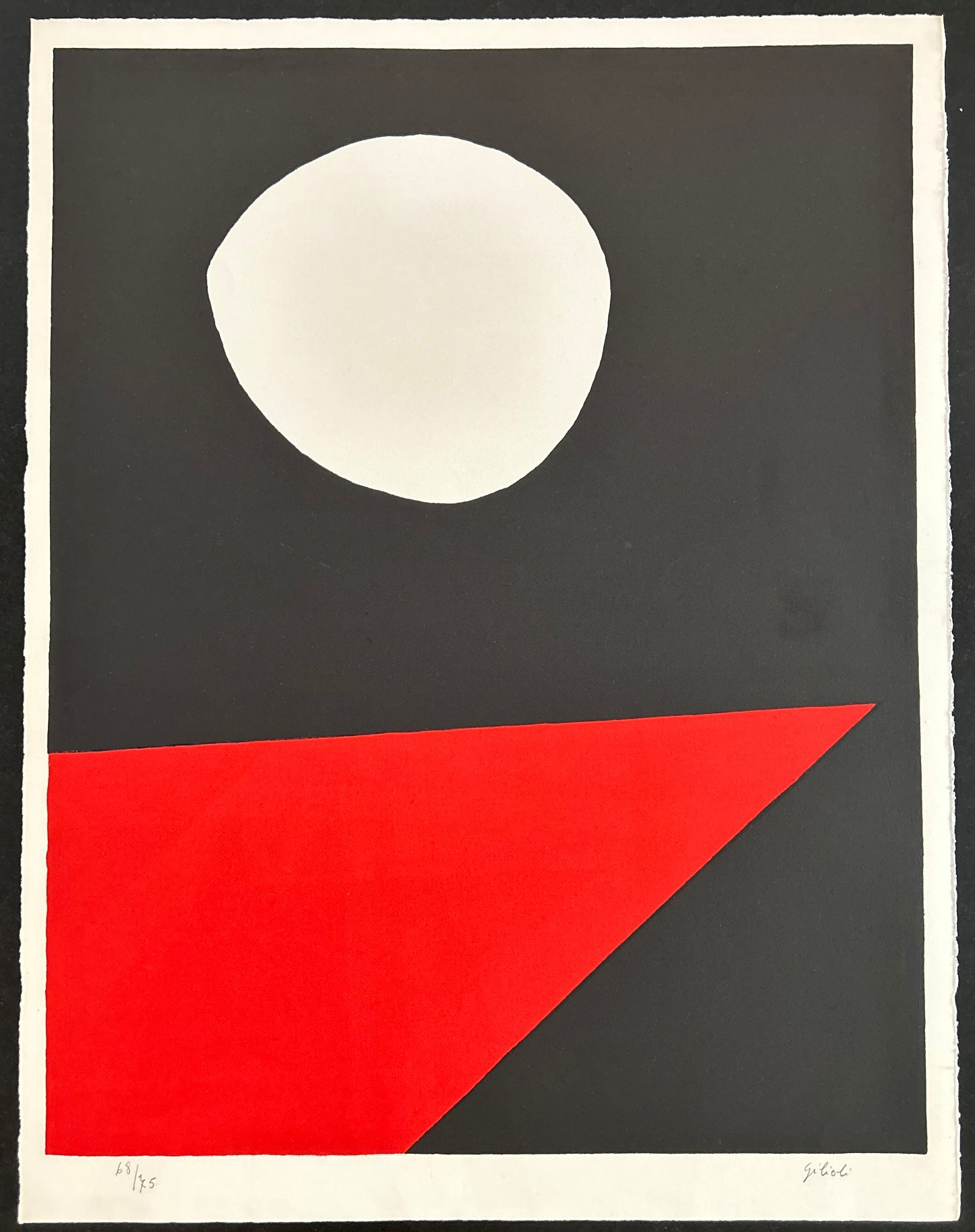 Lithographie GILIOLI, Composition géométrique, 70s