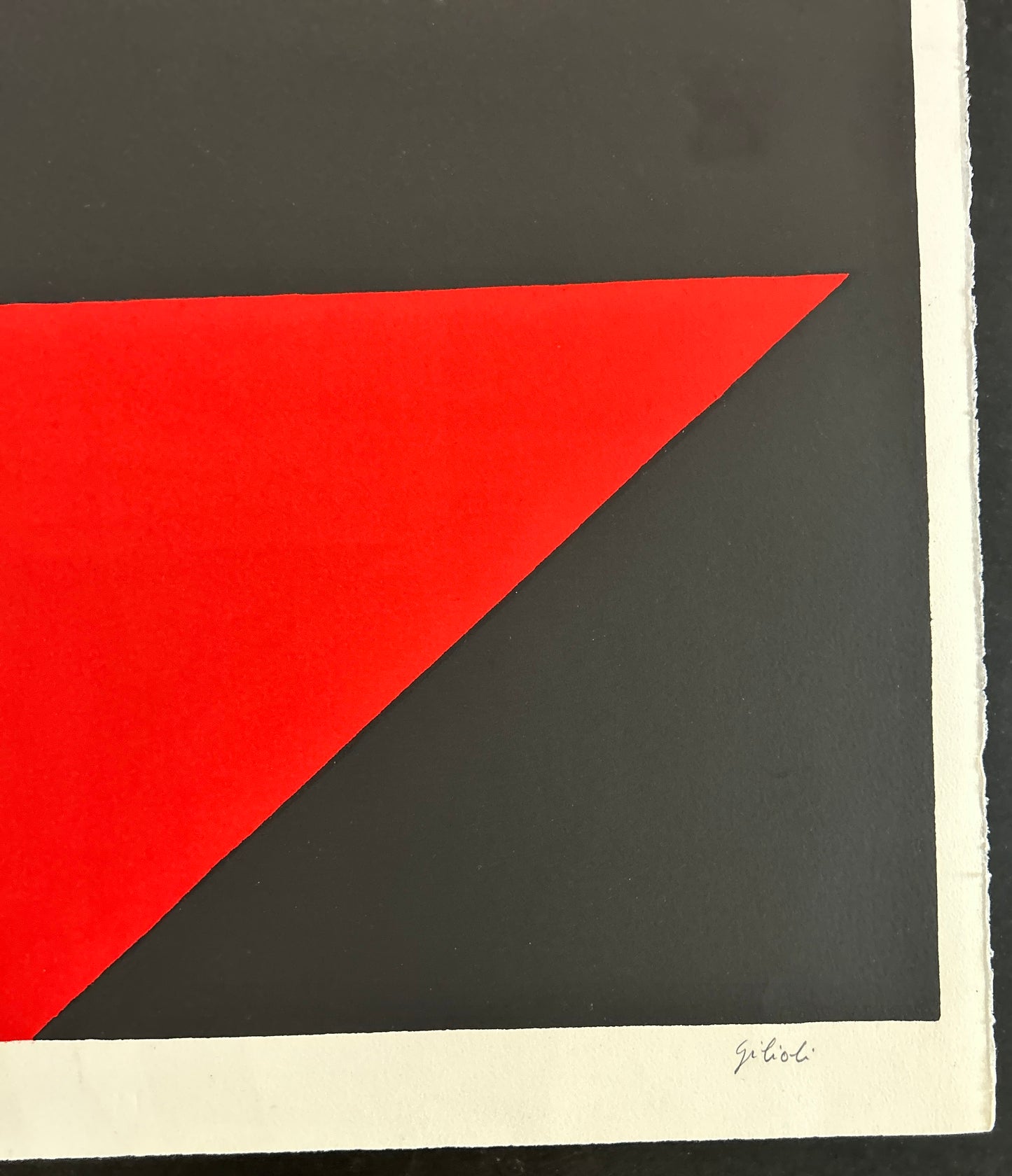 Lithographie GILIOLI, Composition géométrique, 70s