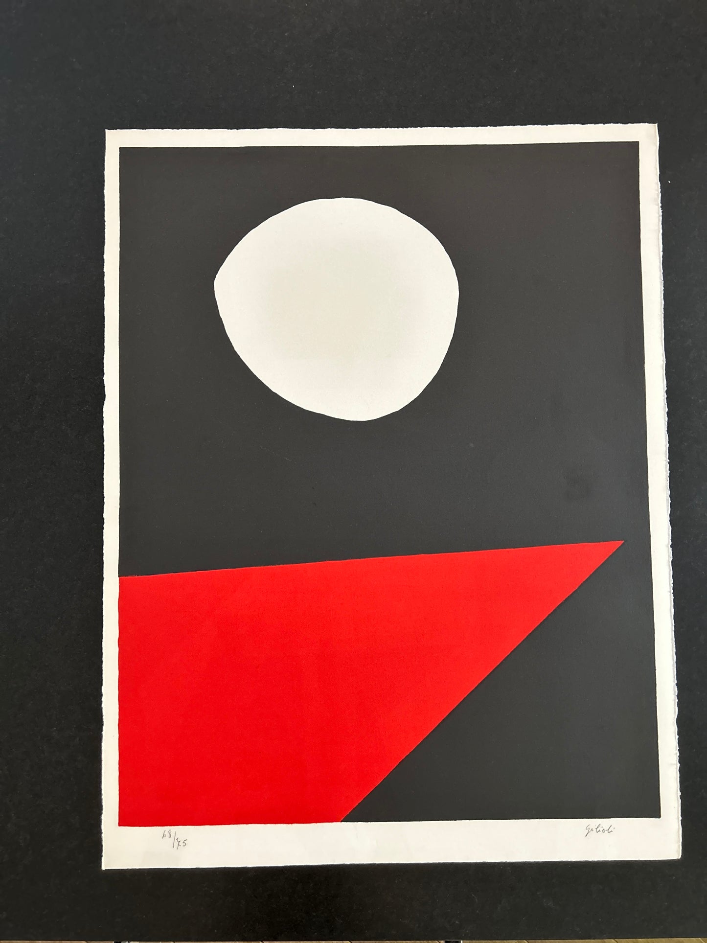 Lithographie GILIOLI, Composition géométrique, 70s
