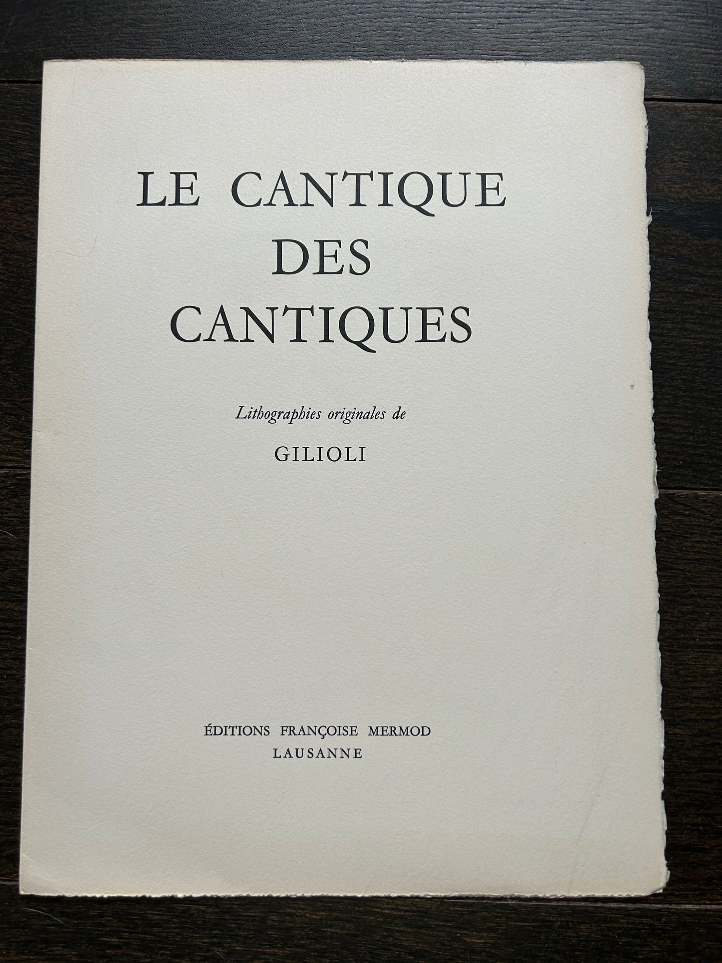 Lithographie GILIOLI, "Composition" rond bleu, 70s