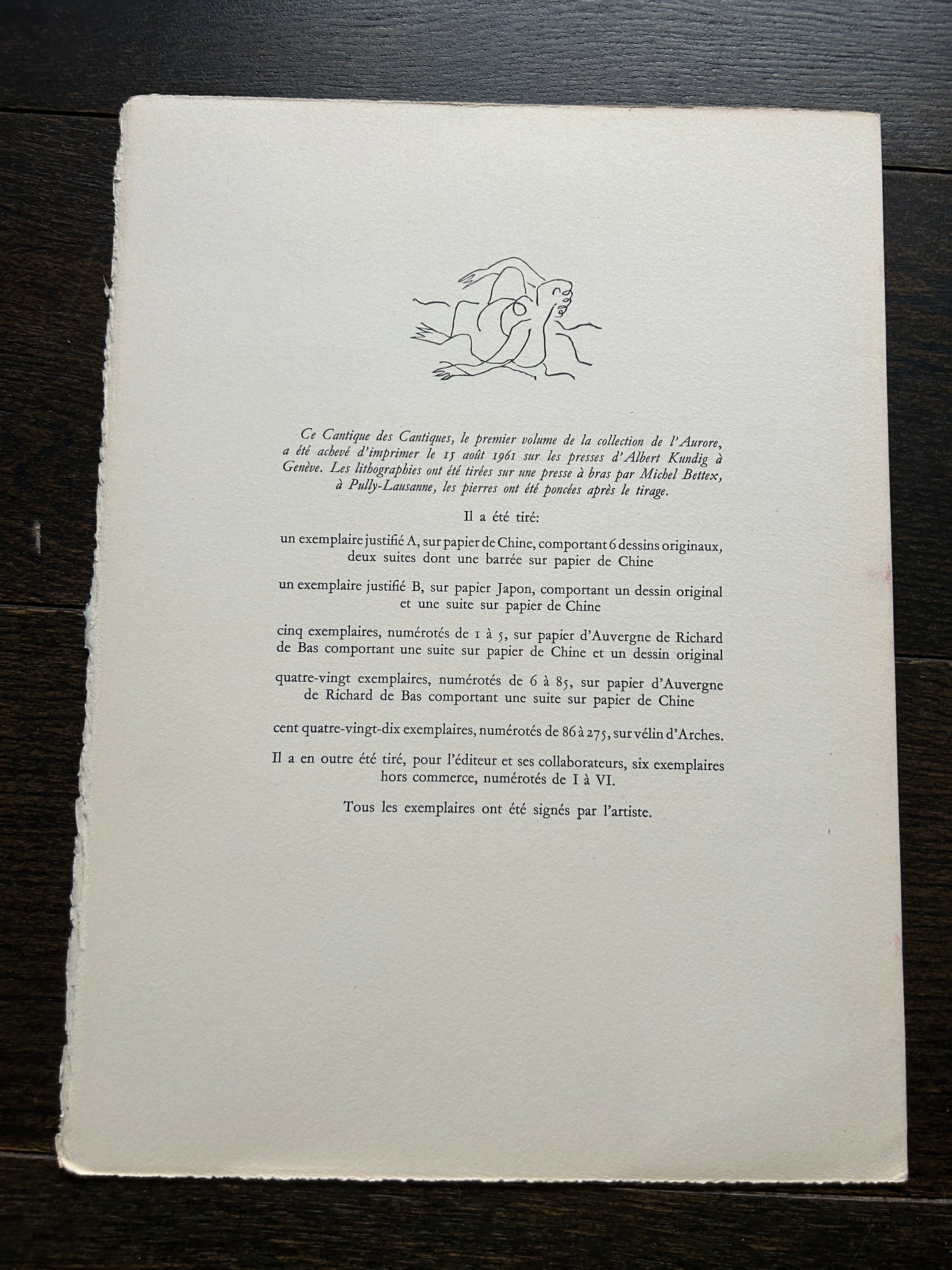 Lithographie GILIOLI, "Composition" rond bleu, 70s