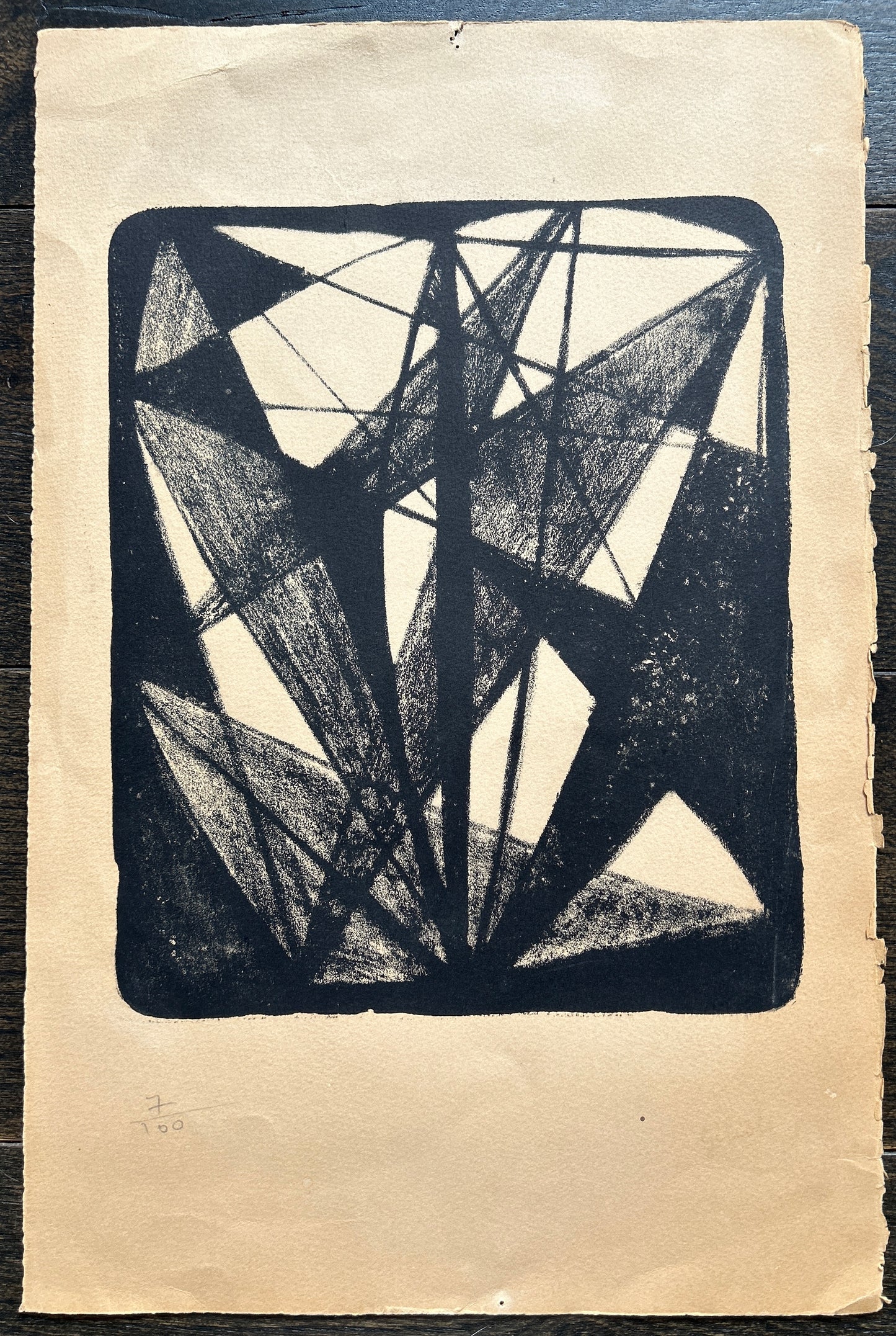 Lithographie abstraite, Emile Gilioli, 70s