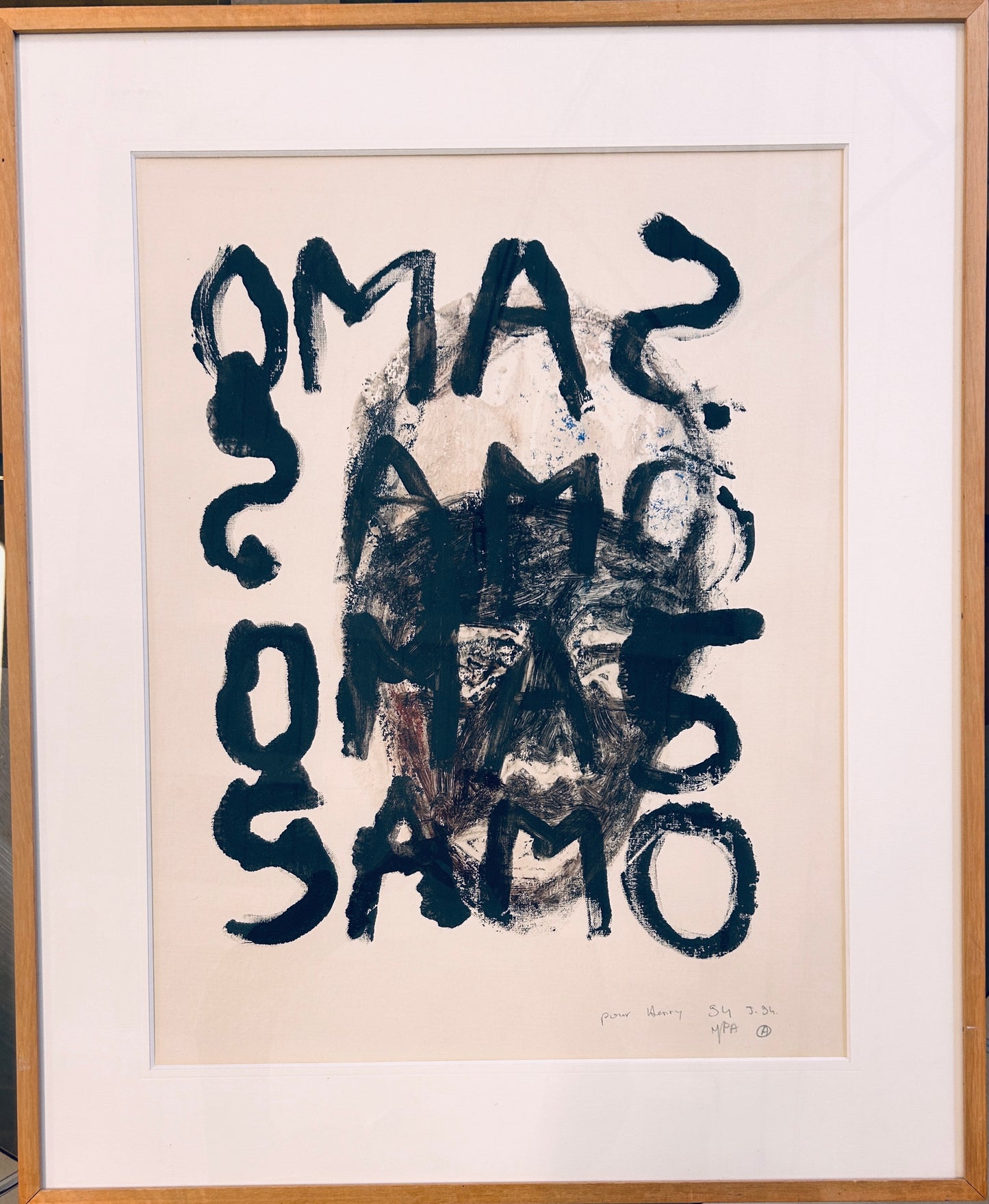 Tableau, Peinture, Jean-Philippe Aubanel, Hommage à Basquiat, 90s