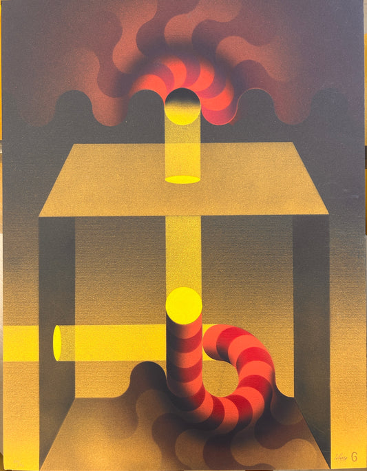 Lithographie, Julio Le Parc, Genesis americana IV, 80s