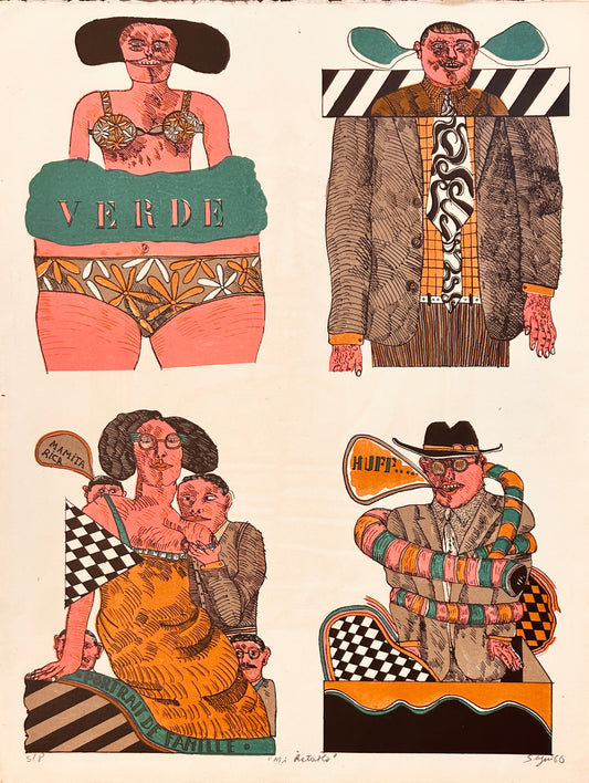Lithographie Antonio Segui, Retablo, 60s