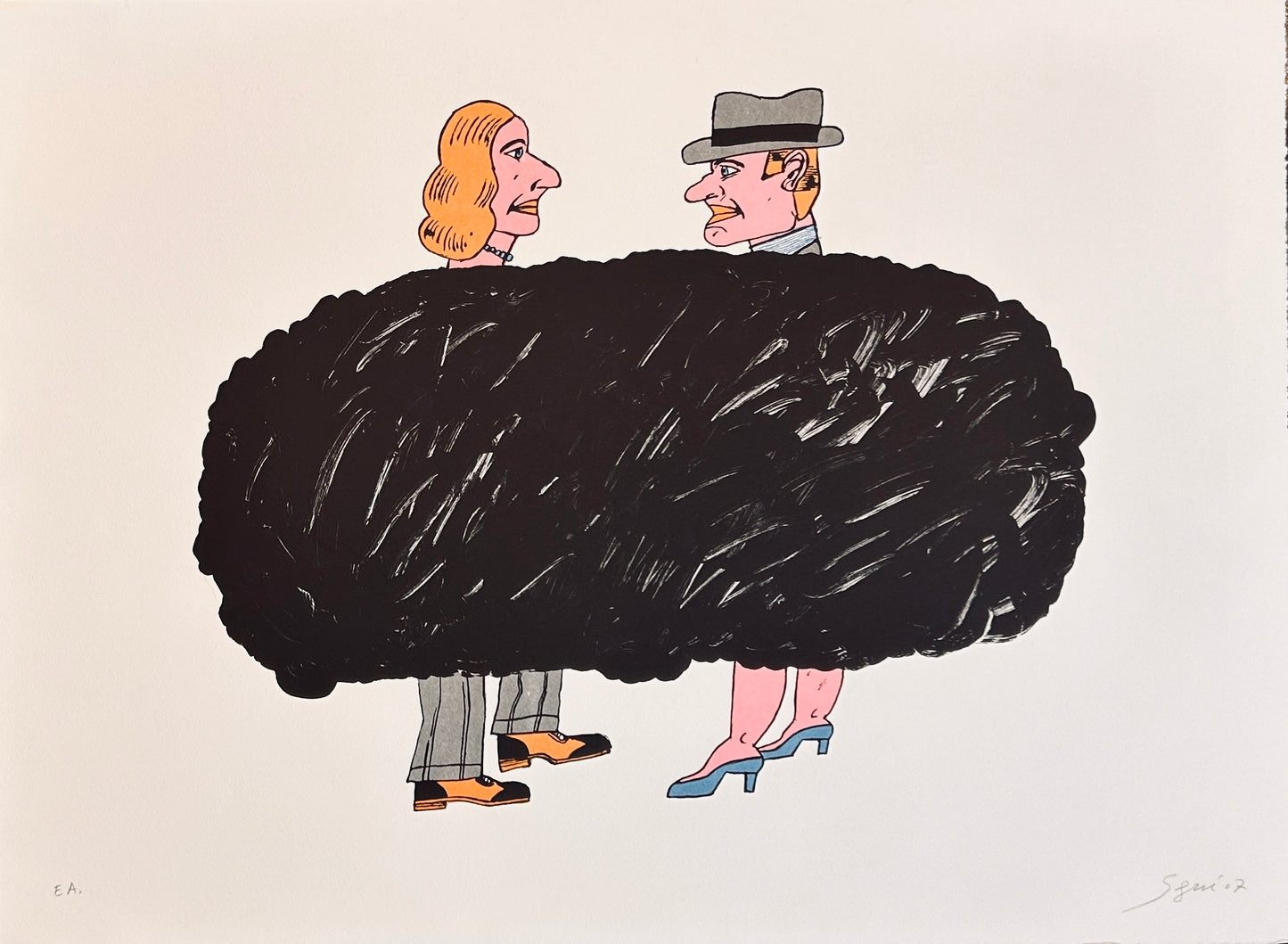 Lithographie, Antonio Segui, Los Misteriosos, 2000s