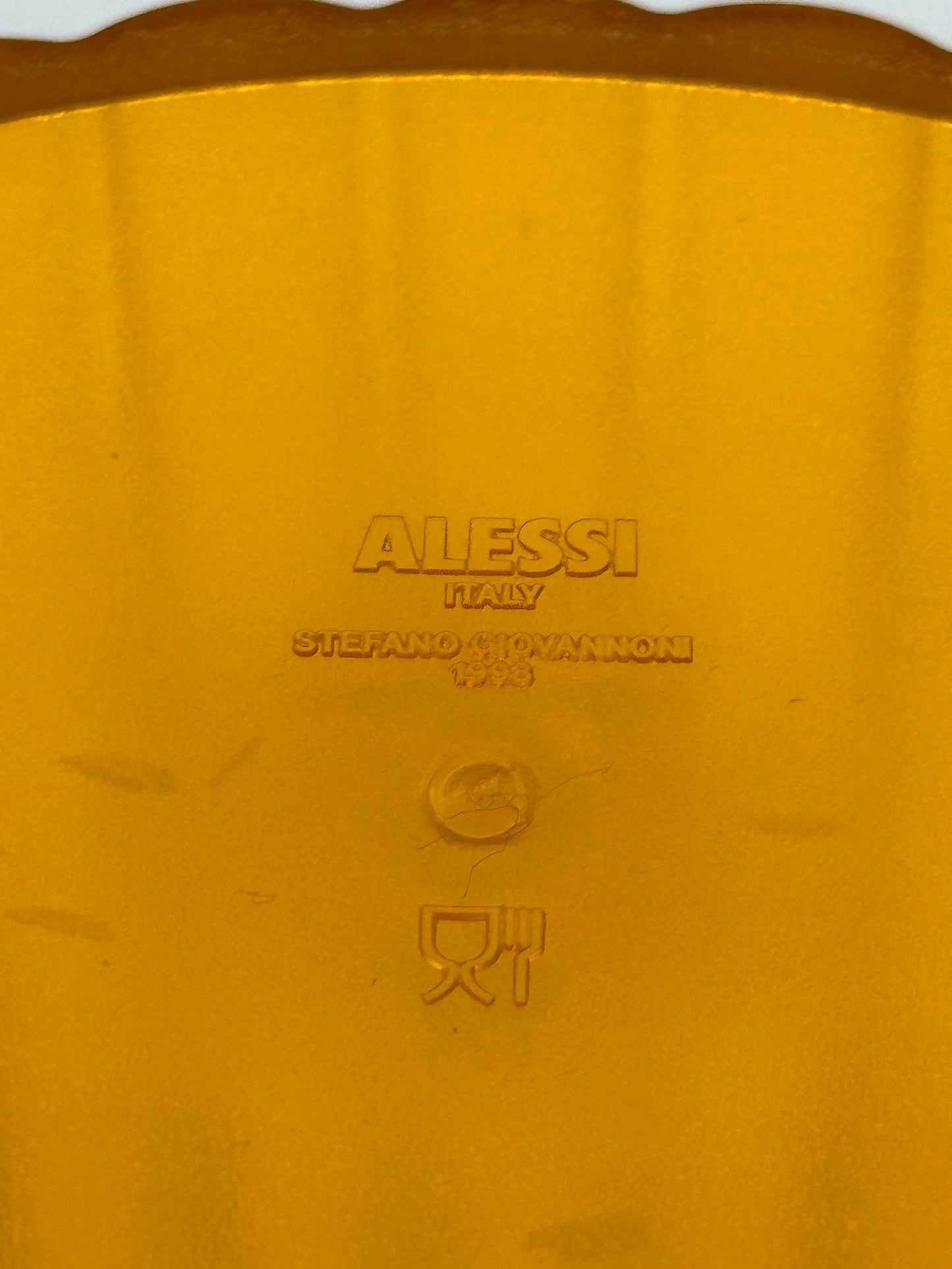 Boite à spaghetti "Rigatone" orange, Stefano Giovannoni, Alessi , 80s