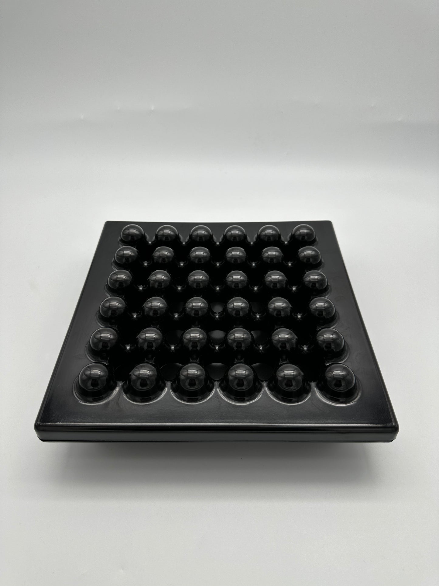 Cendrier postmoderne noir Synthesis, Ettore Sottsass, Olivetti, 70s