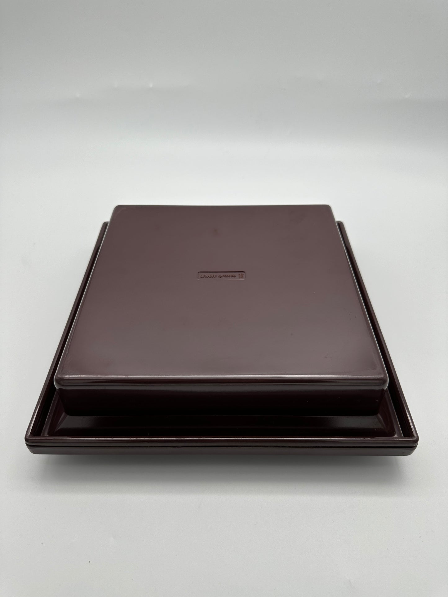 Cendrier postmoderne Synthesis marron, Ettore Sottsass, Olivetti, 70s