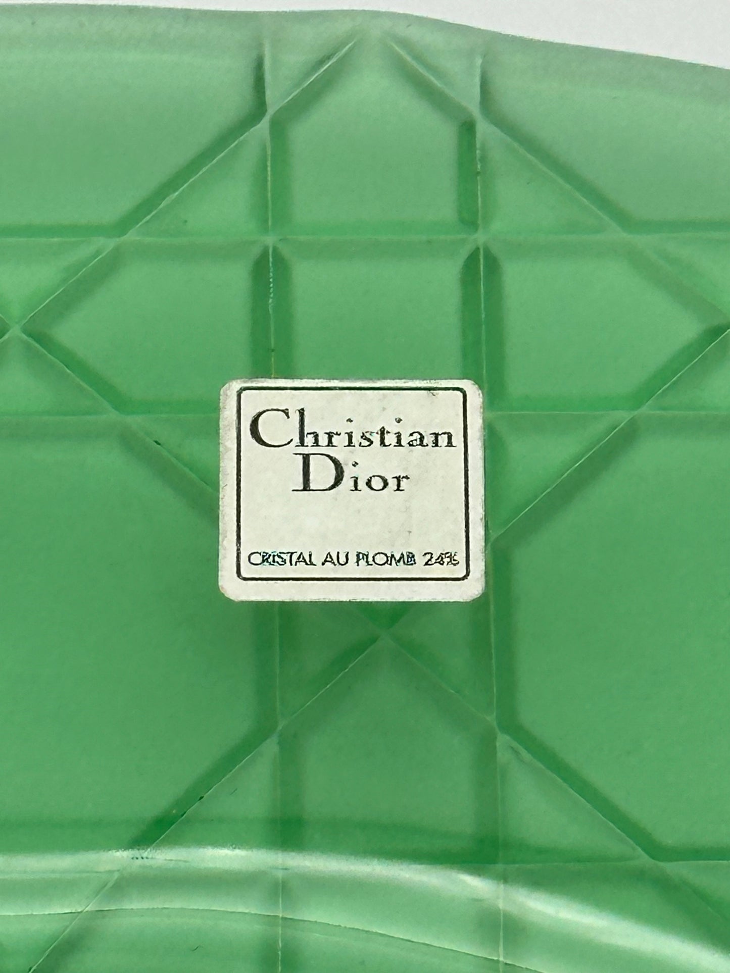 Assiette de présentation en cristal, cannage XL, Dior, 80s