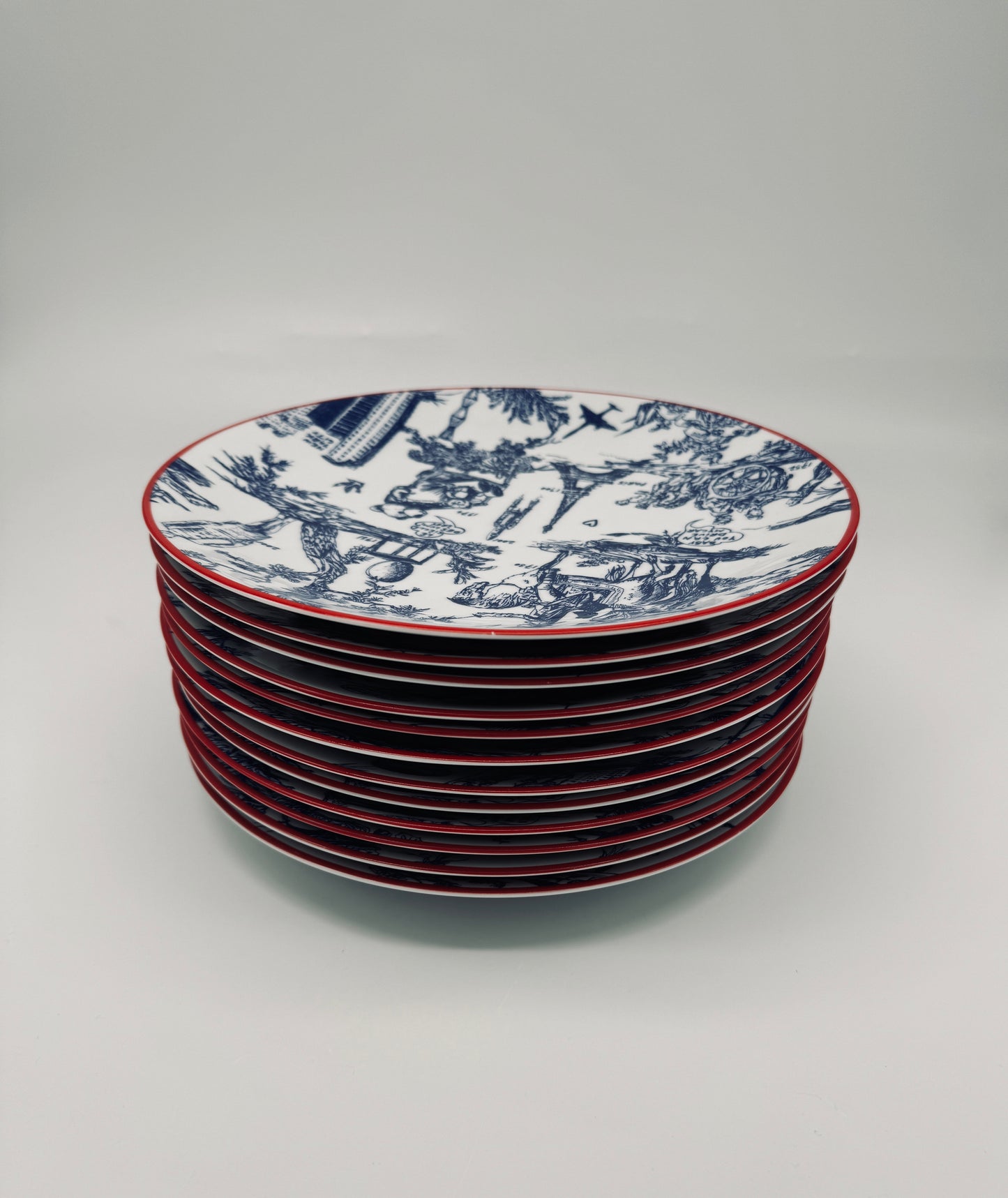 Ensemble de 6 assiettes, JC de Castelbajac, Deshoulieres