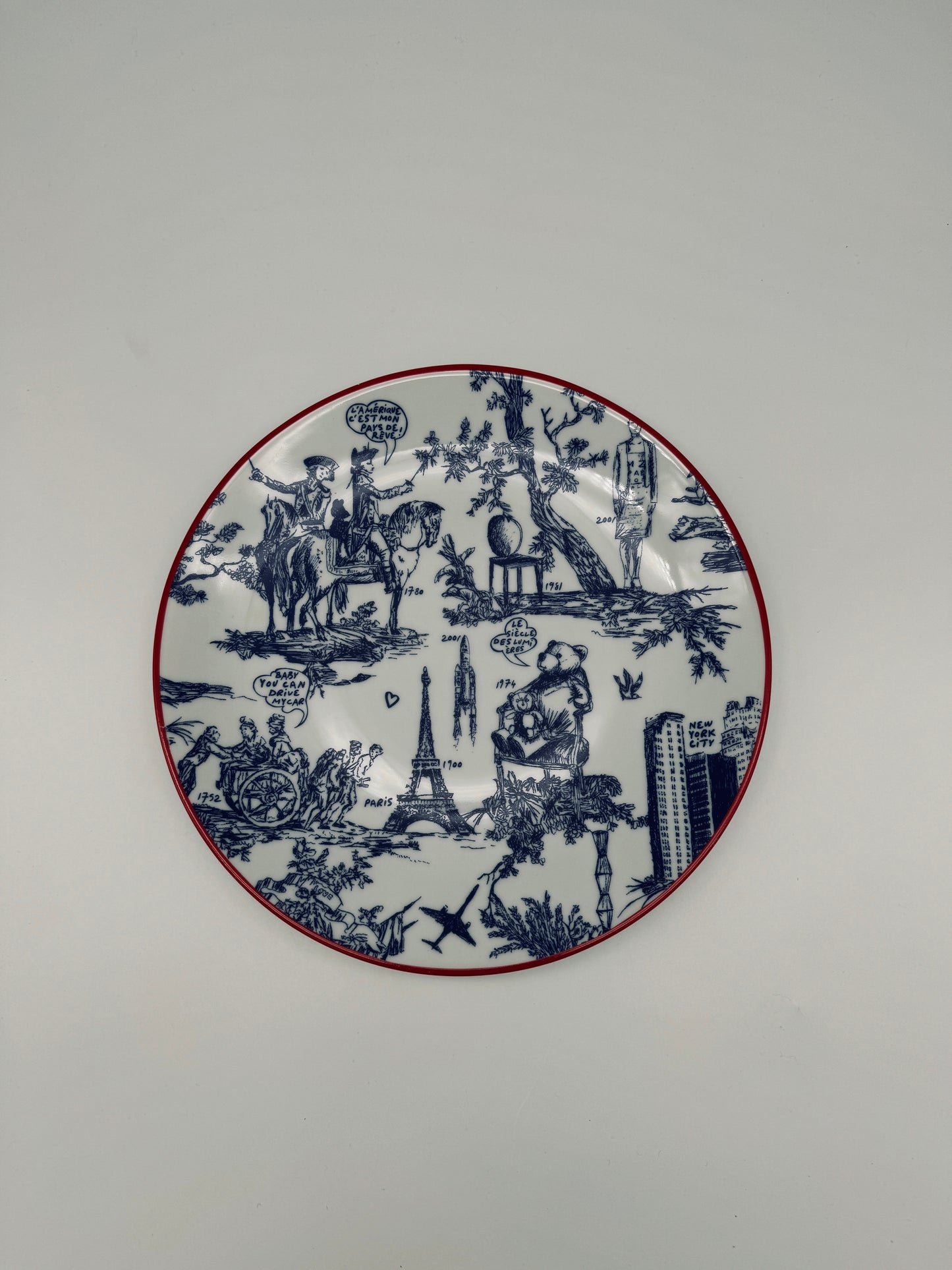 Ensemble de 6 assiettes, JC de Castelbajac, Deshoulieres
