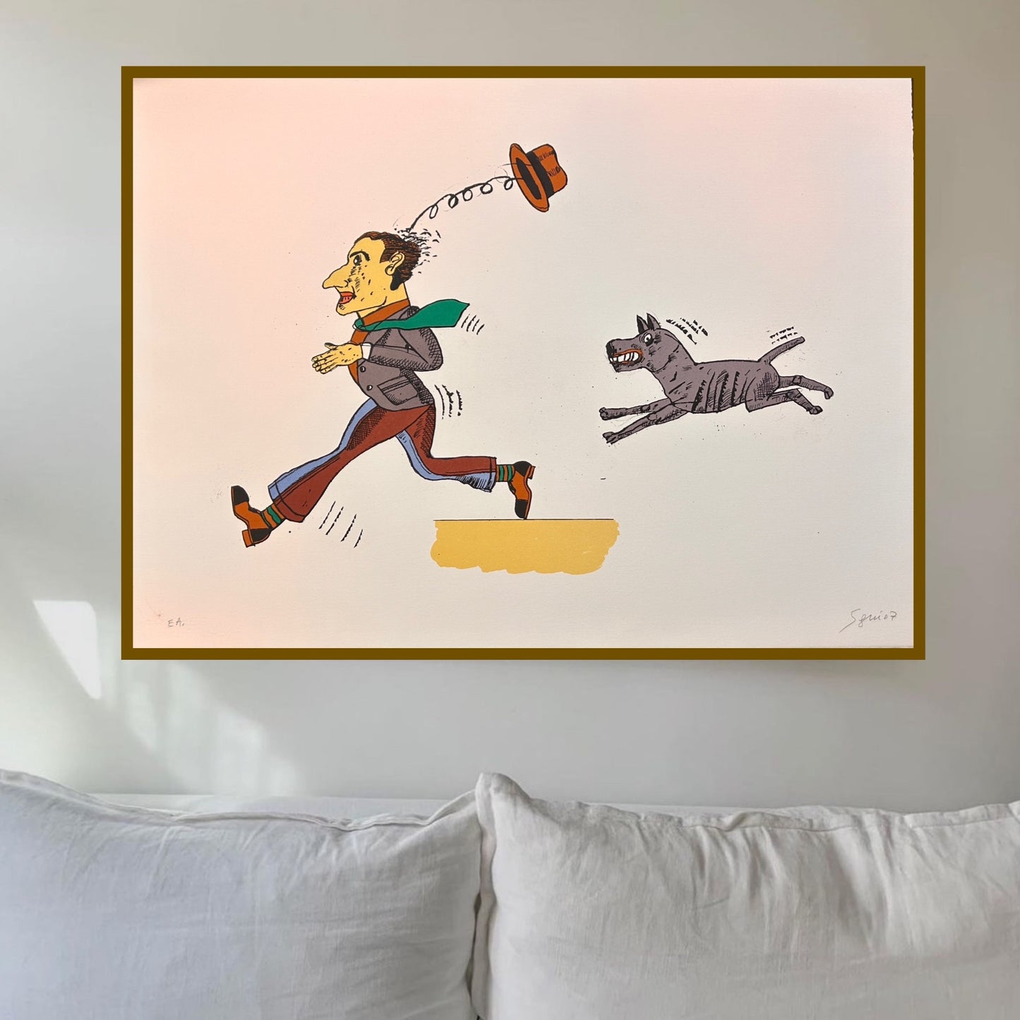 Lithographie "El perro loco", Antonio Seguí, 2007