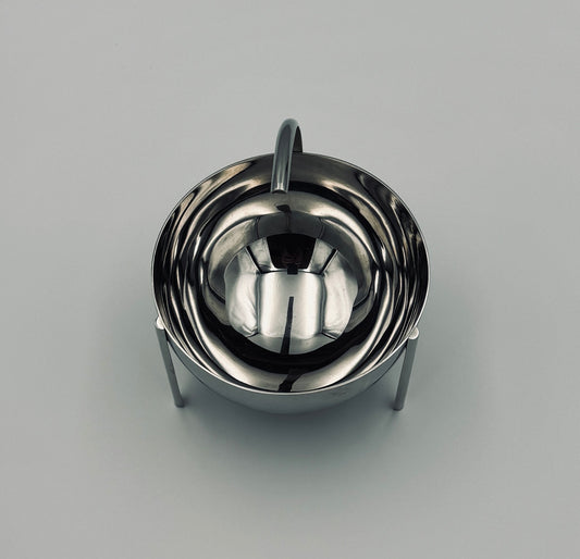 Saucière en acier, ligne Opasis, Enzo Mari, Zani&Zani, 1986