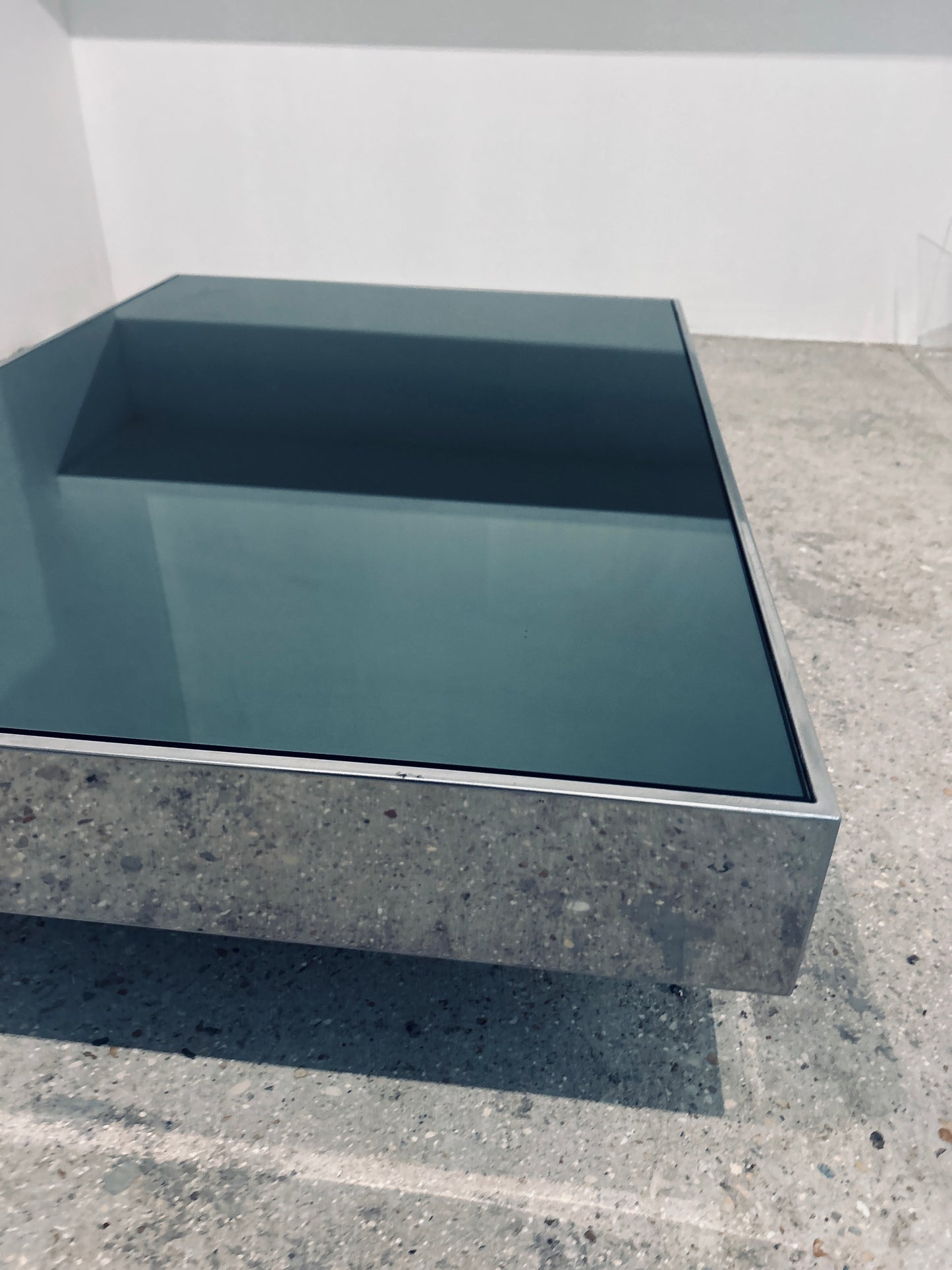 Table basse miroir, Willy Rizzo pour Cidue, 70s