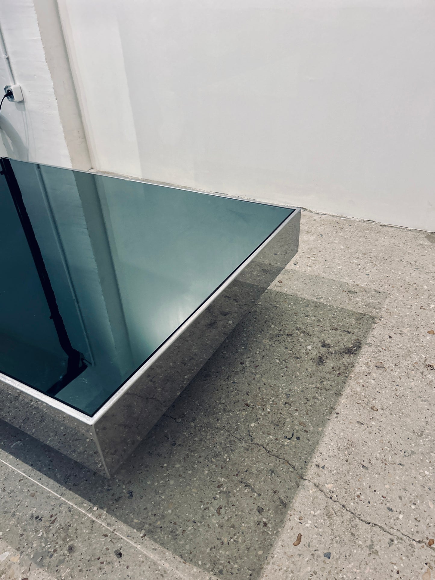 Table basse miroir, Willy Rizzo pour Cidue, 70s