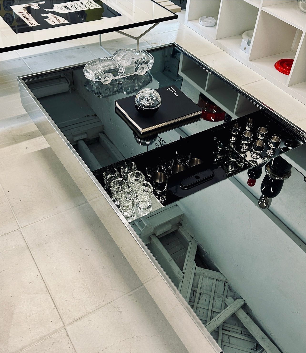 Table bar, Willy Rizzo CIDUE, 70s, sur commande