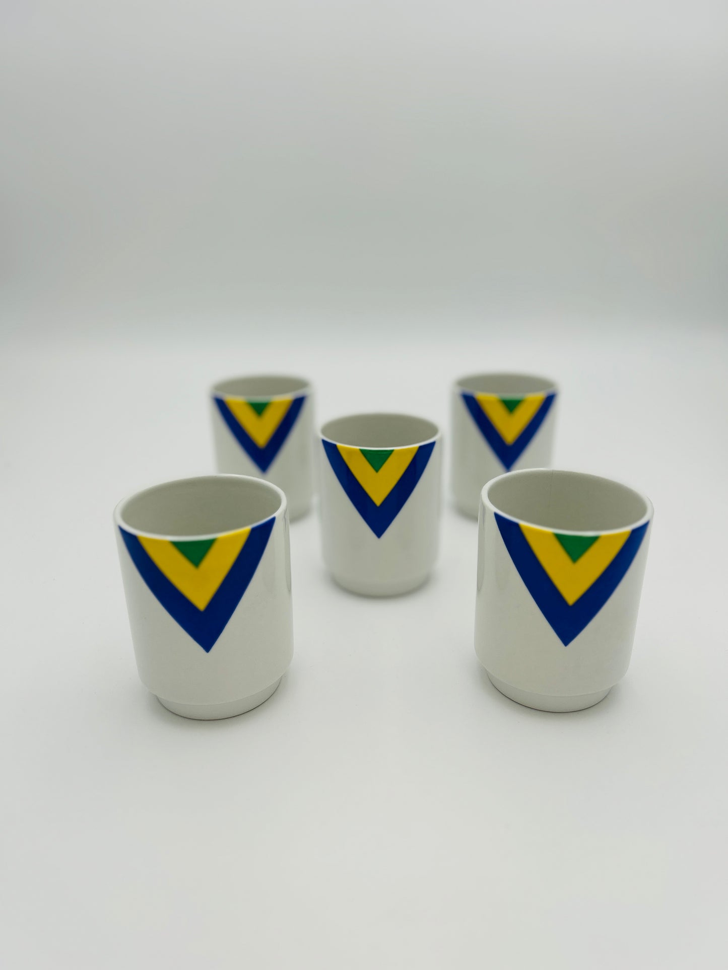 Mugs blancs space age, Franco Pozzi Céramiche, 70s