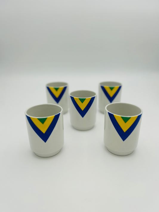 Mugs blancs space age, Franco Pozzi Céramiche, 70s