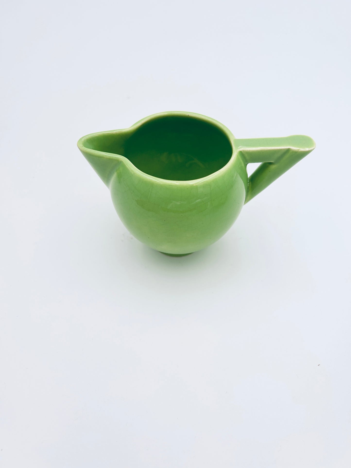 Service à café en céramique émaillée verte, Colette Gueden, Primavera France, 60s