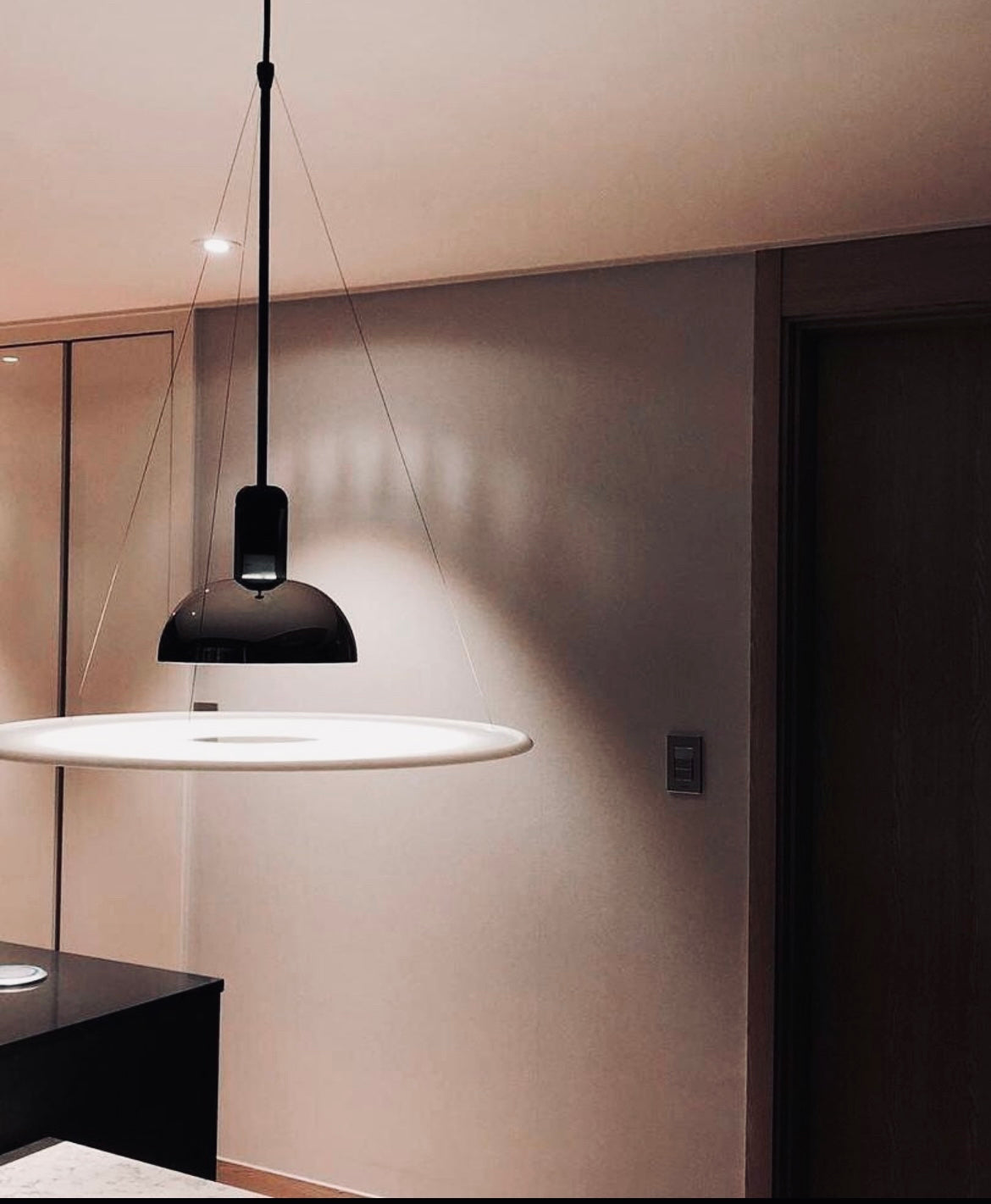 Suspension Frisbi, Achille Castiglioni, Flos, Italie, 80s