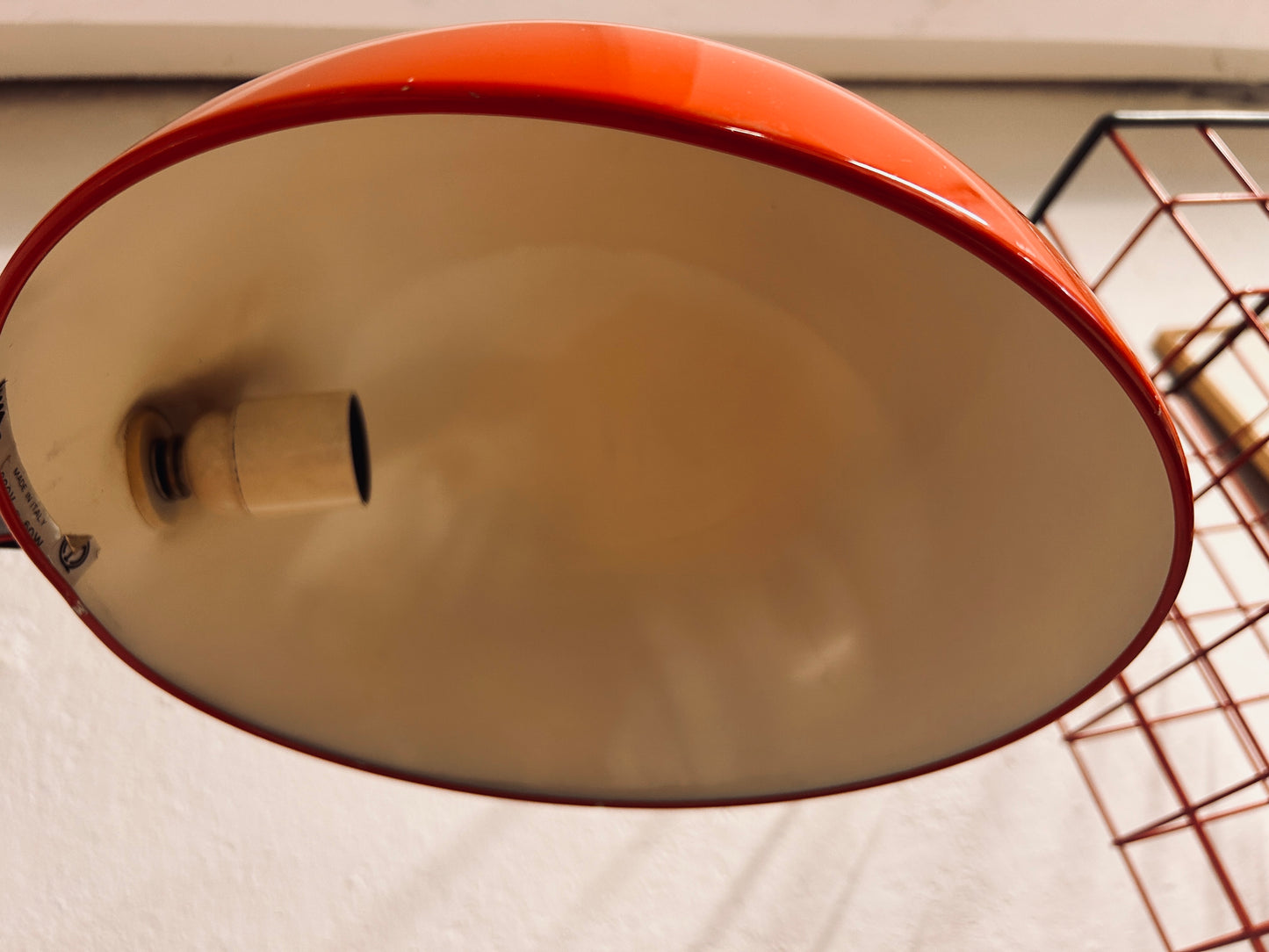 Lampe à poser rouge, Flex Calotta, Elio Martinelli, Martinelli Luce, 70s