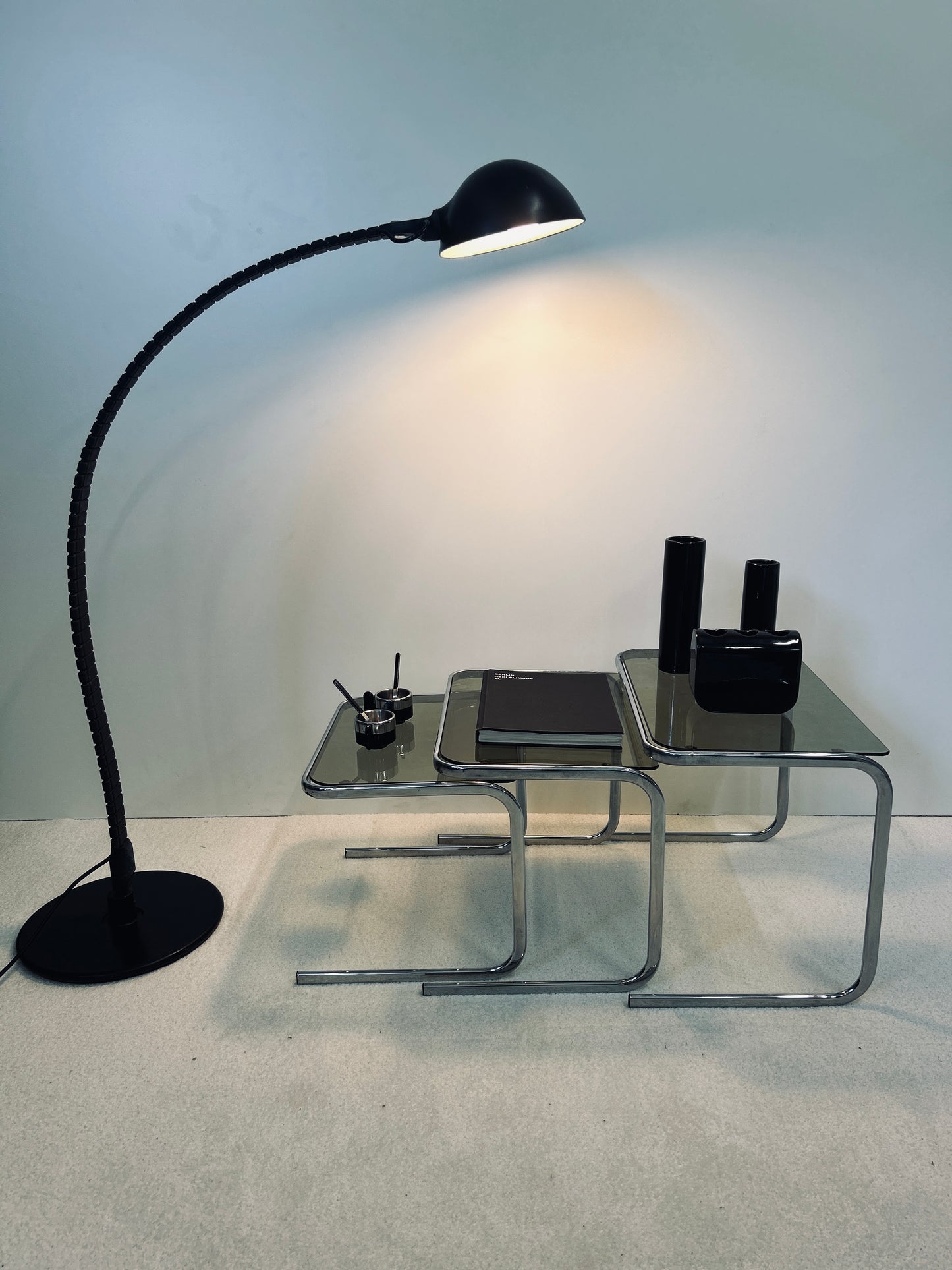 Lampadaire sur pied, Flex Calotta, Elio Martinelli, Martinelli Luce, 80s
