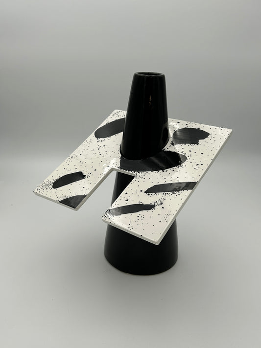 Vase noir colletto blanche, Alessandro Mendini, Superego, 2006