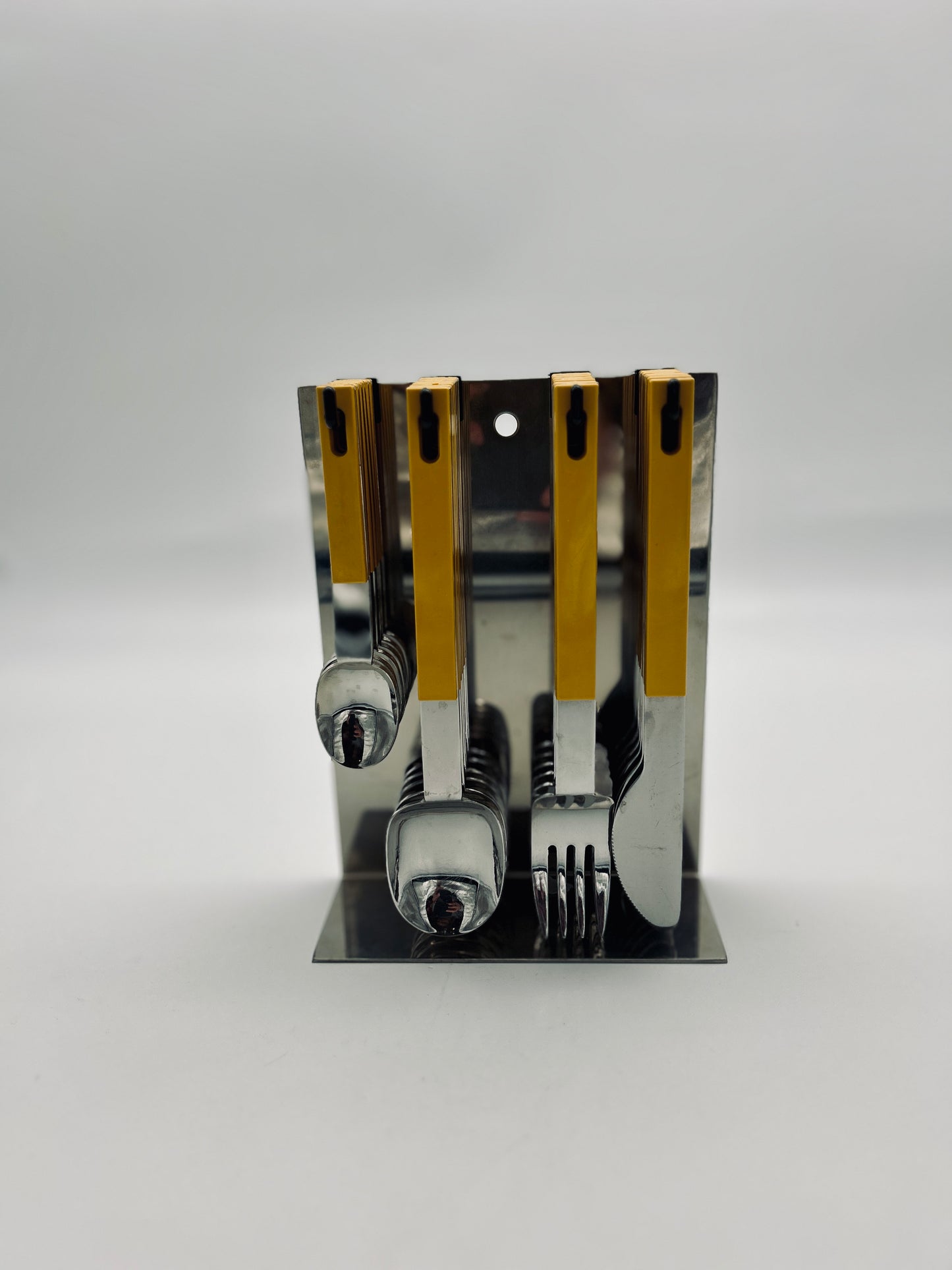 Set de couverts suspendus jaunes Abert, Italie, 70s