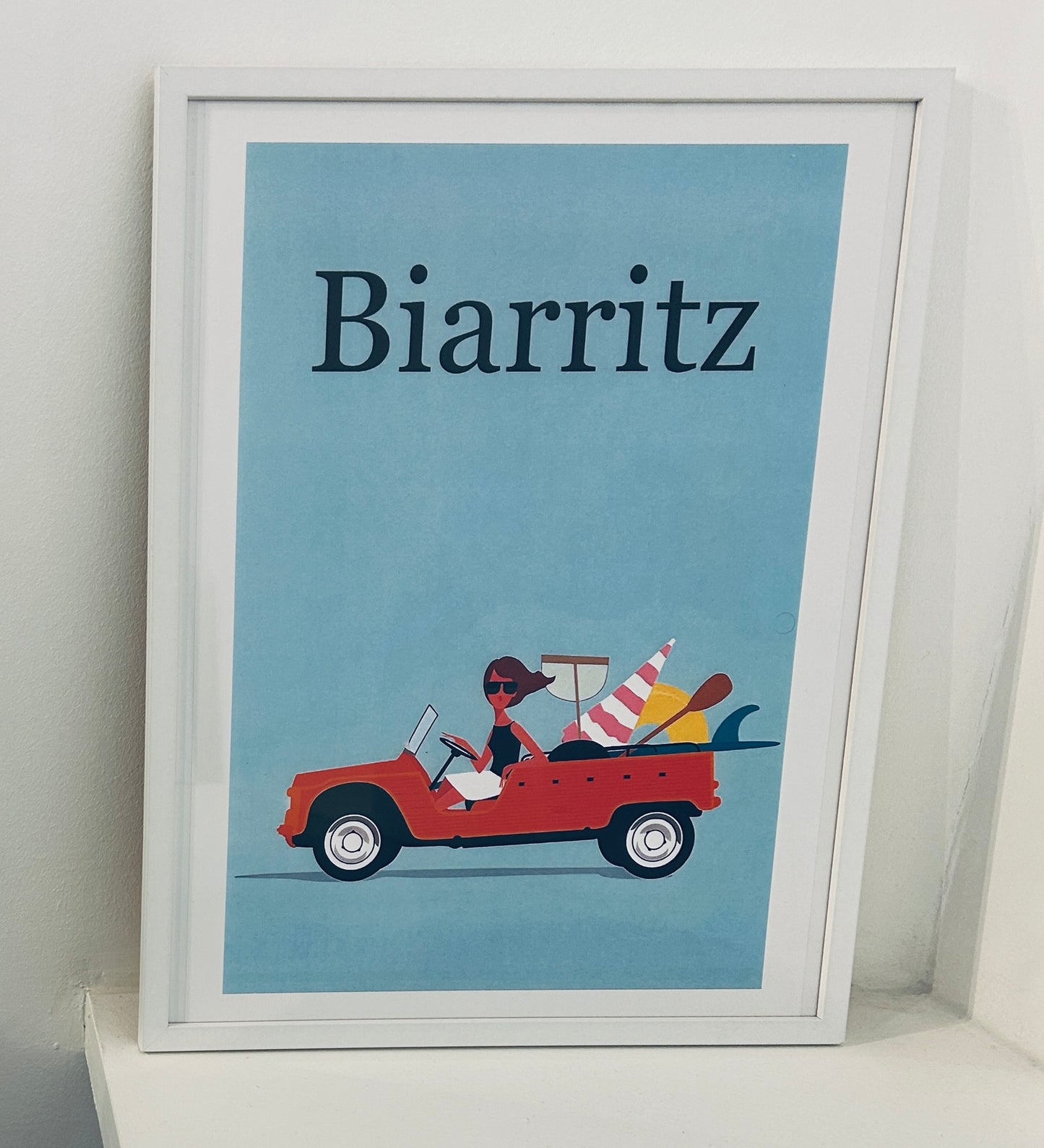 Affiche Méhari "Biarritz"