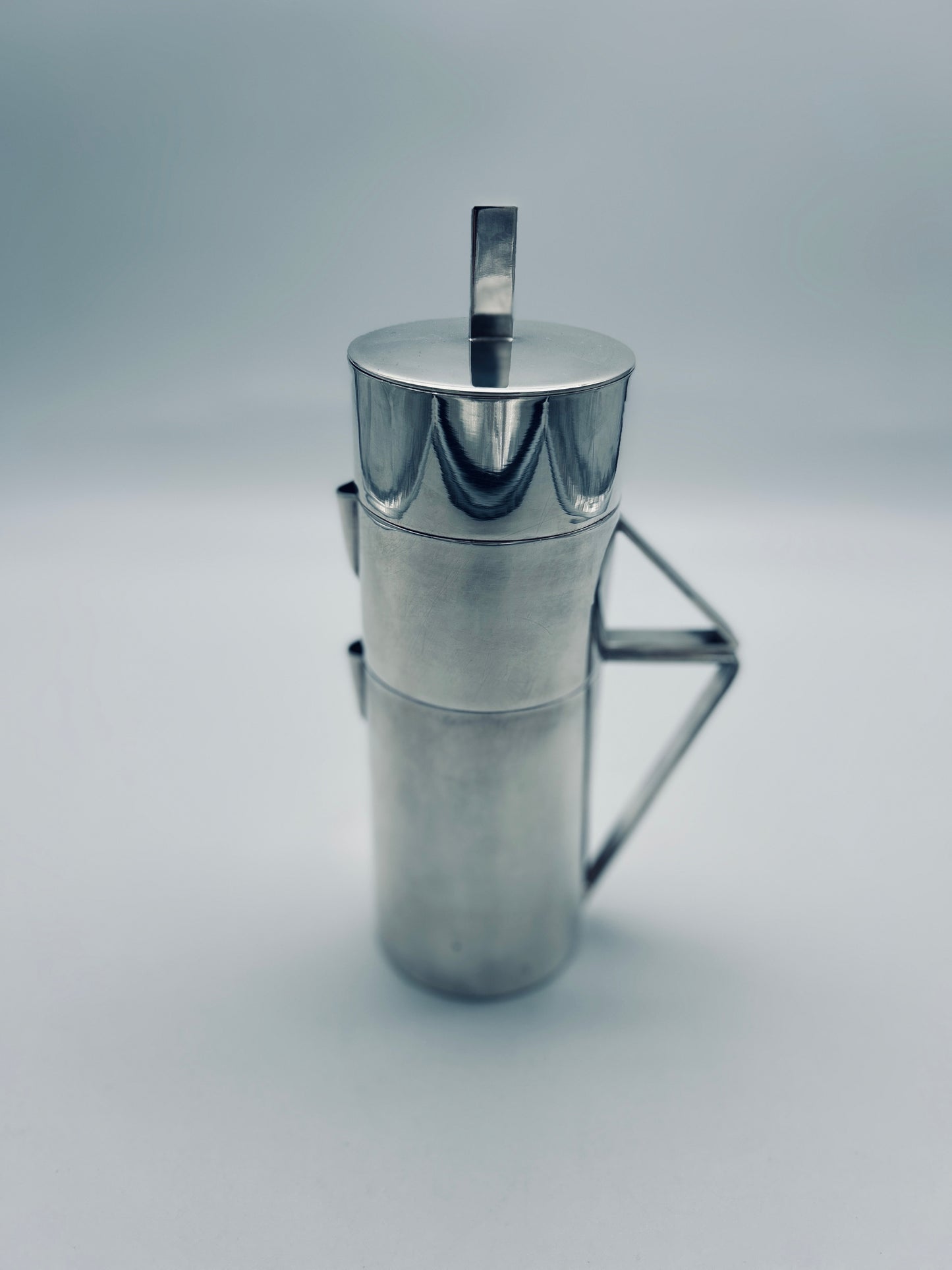 Service à thé empilable cylindrique, Lino Sabattini, 60s