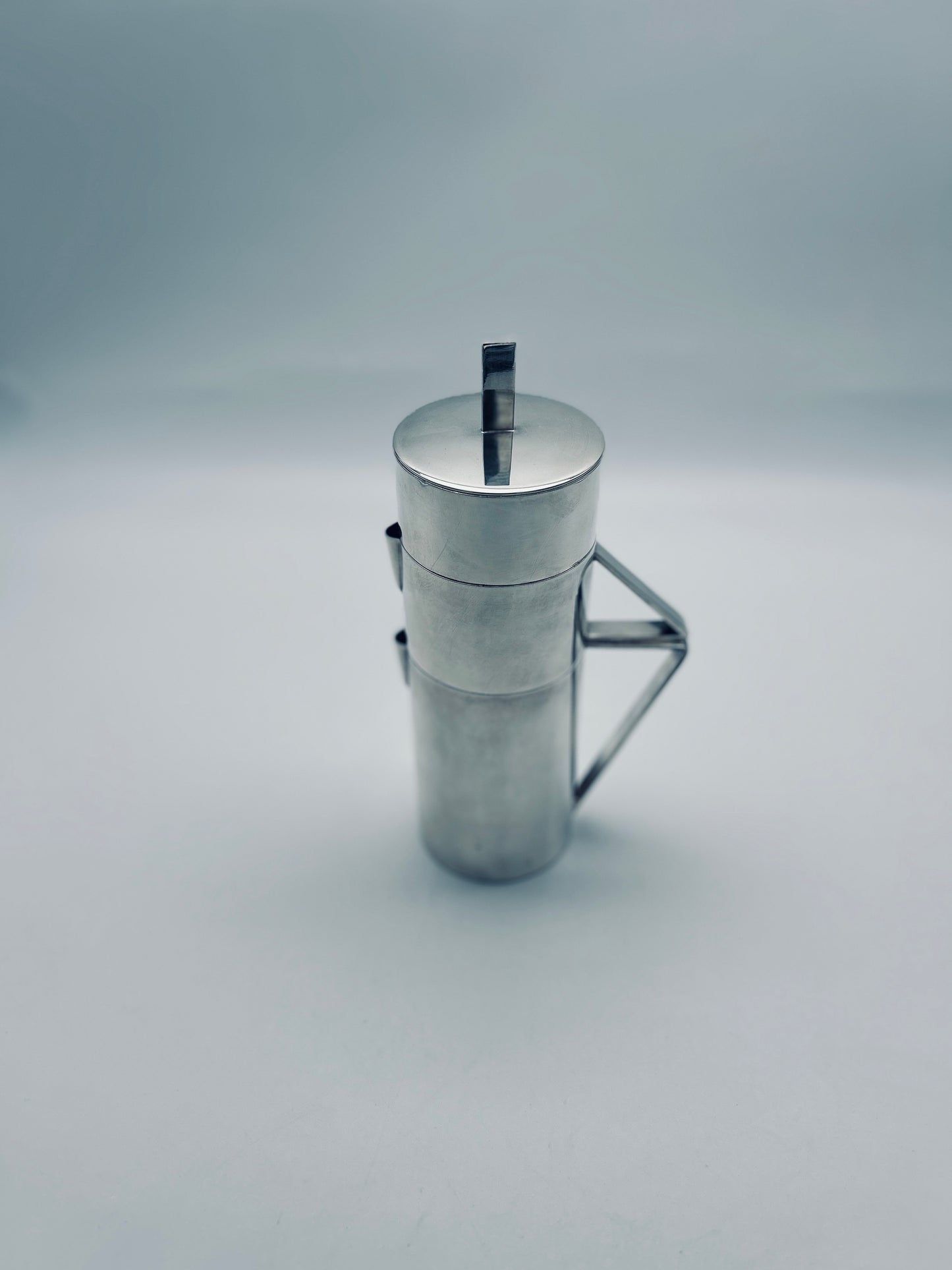 Service à thé empilable cylindrique, Lino Sabattini, 60s