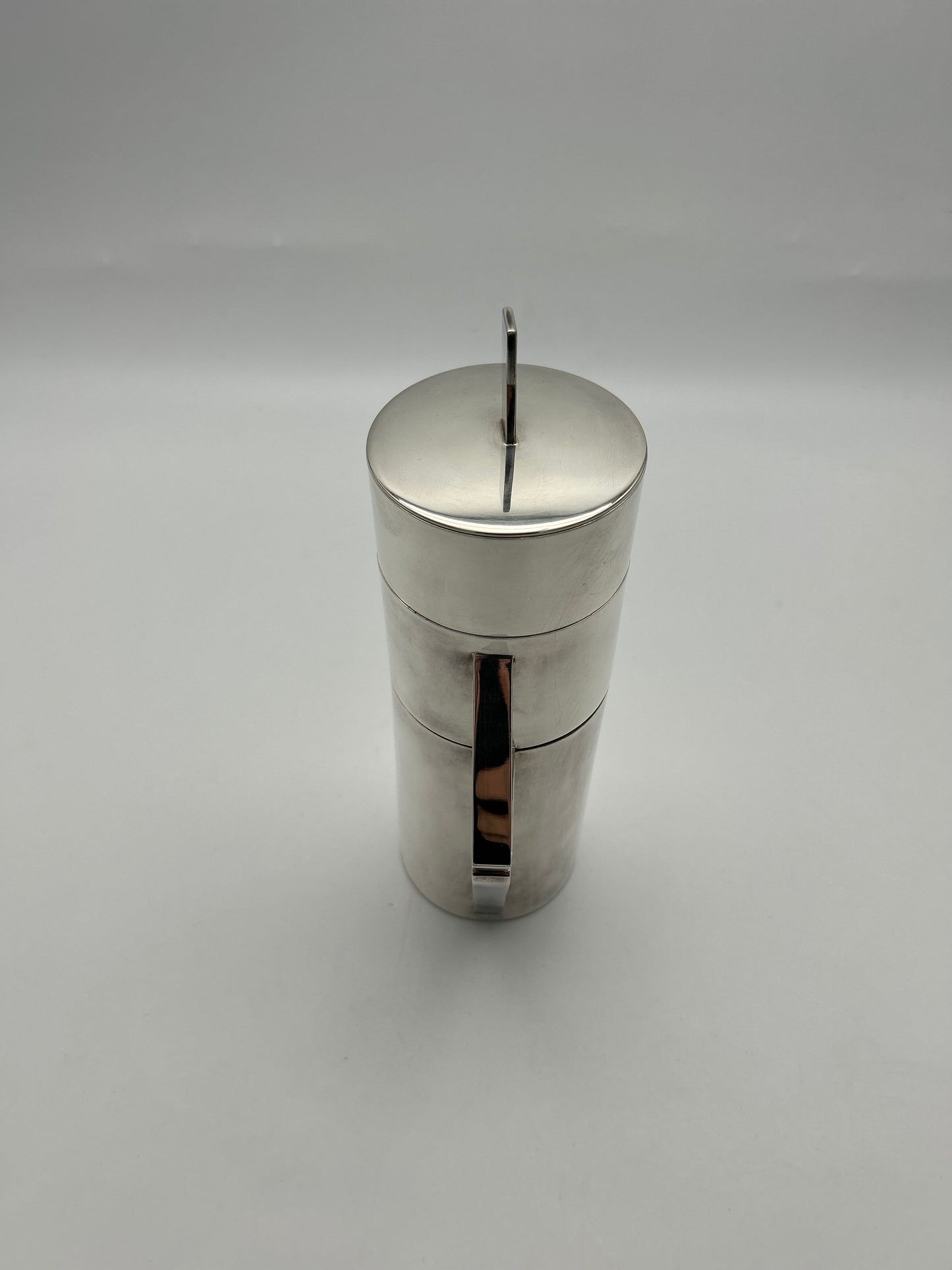 Service à thé empilable cylindrique, Lino Sabattini, 60s